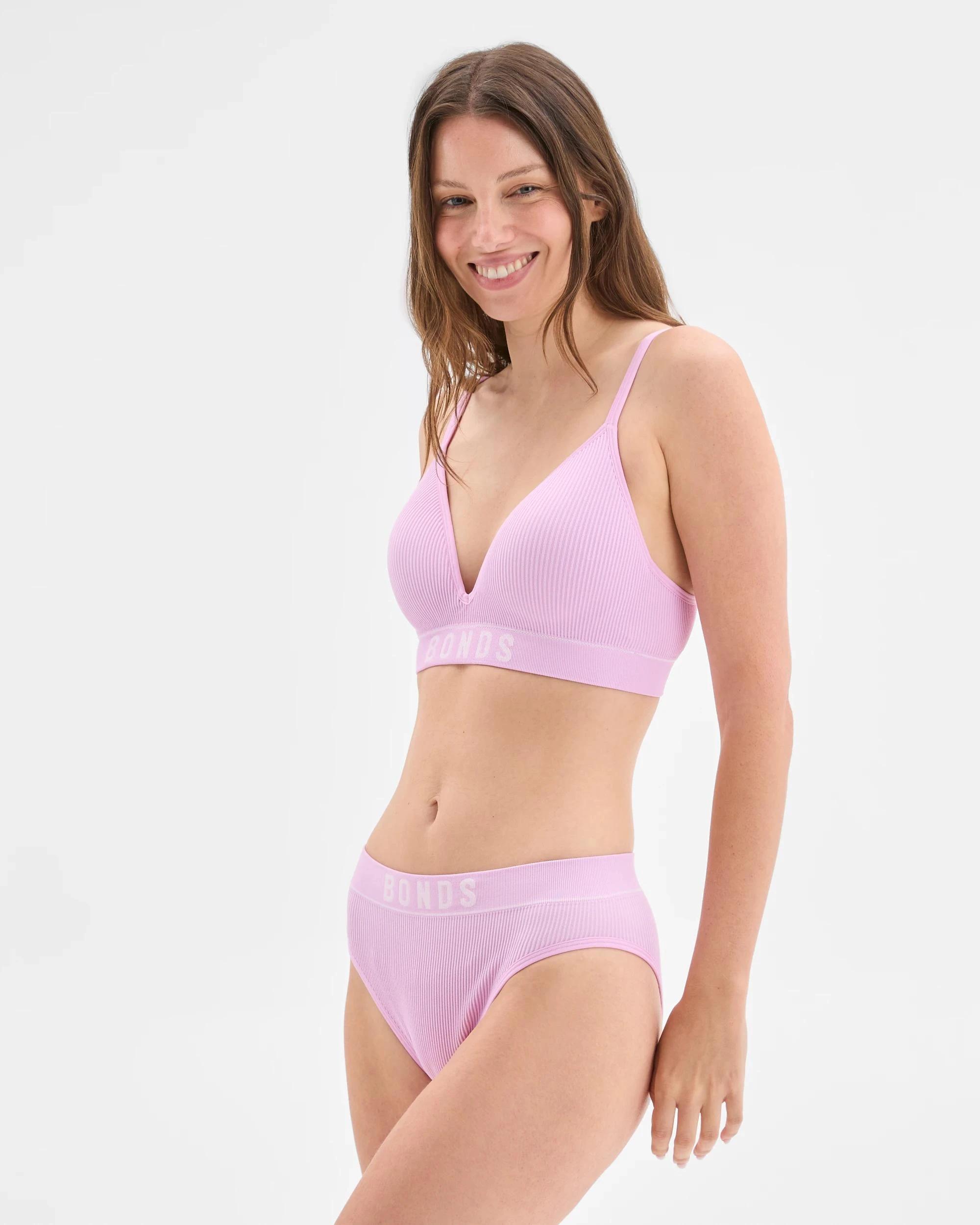 5 Womens Retro Rib T-Shirt Crop Bra - Bonds LILAC WINE, 5 of 6