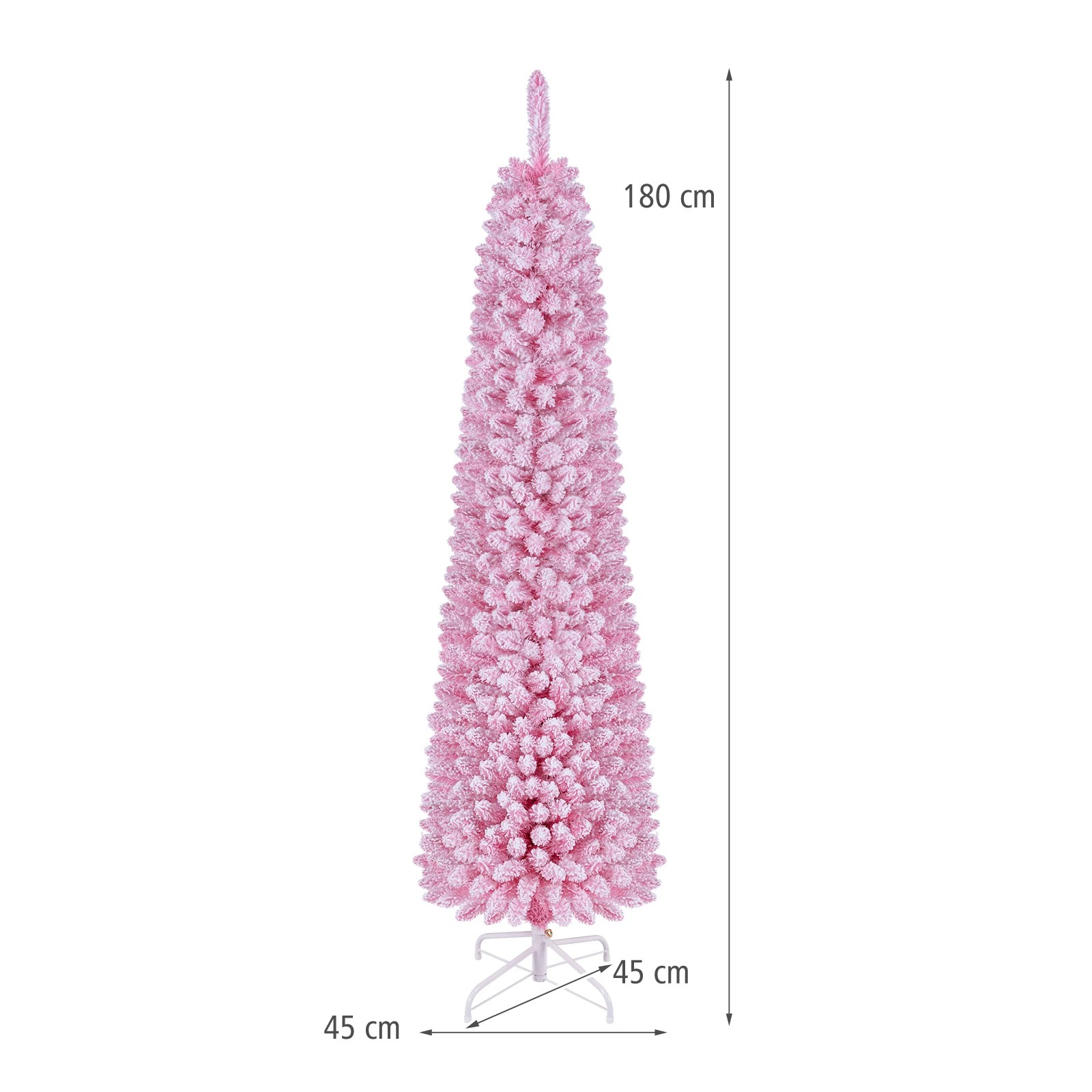 2 Costway 1.8M Pink Flocked Christmas Tree Artificial Pre-Lit Xmas Tree 8 Modes - Pink, 2 of 10