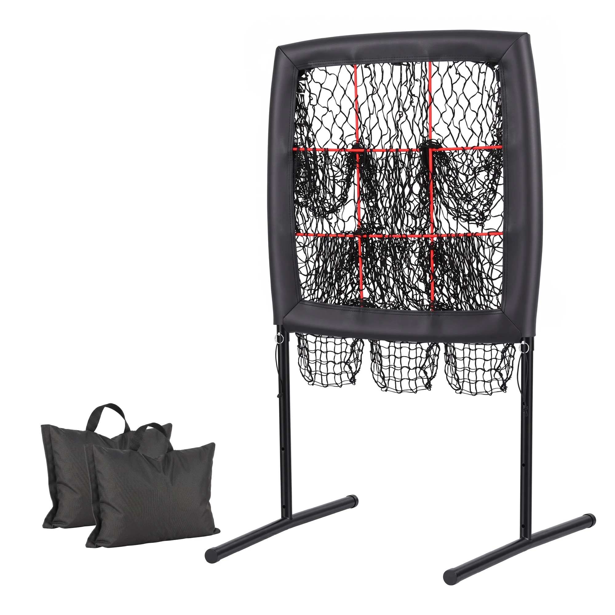 1 Everfit Baseball Pitching Net Training Target Softball Practice 9 Hole - Black, 1 of 9