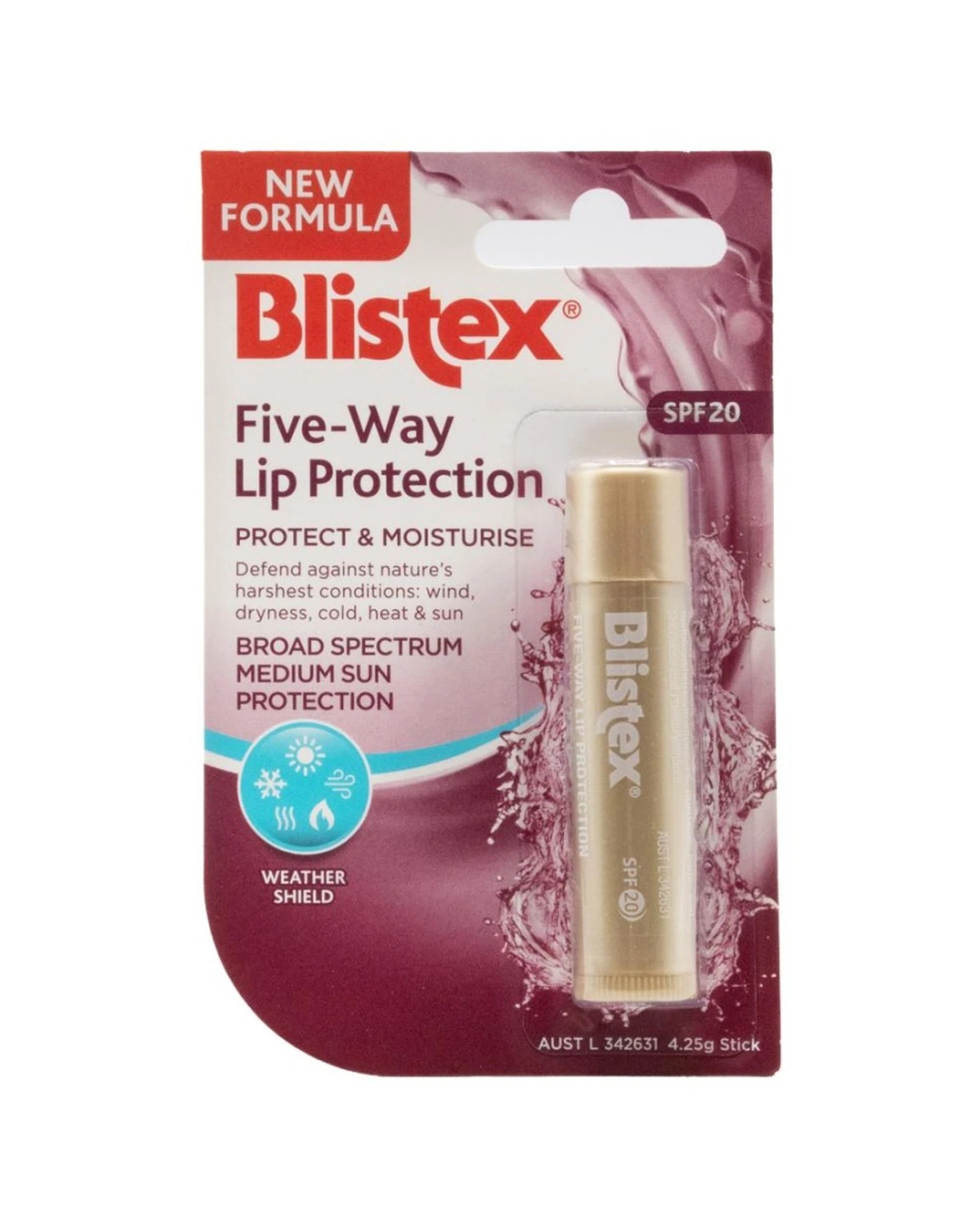 2 Blistex 6PK Lip Protection Five Way Protect Moisturise SPF20 4.25g - Multi, 2 of 3