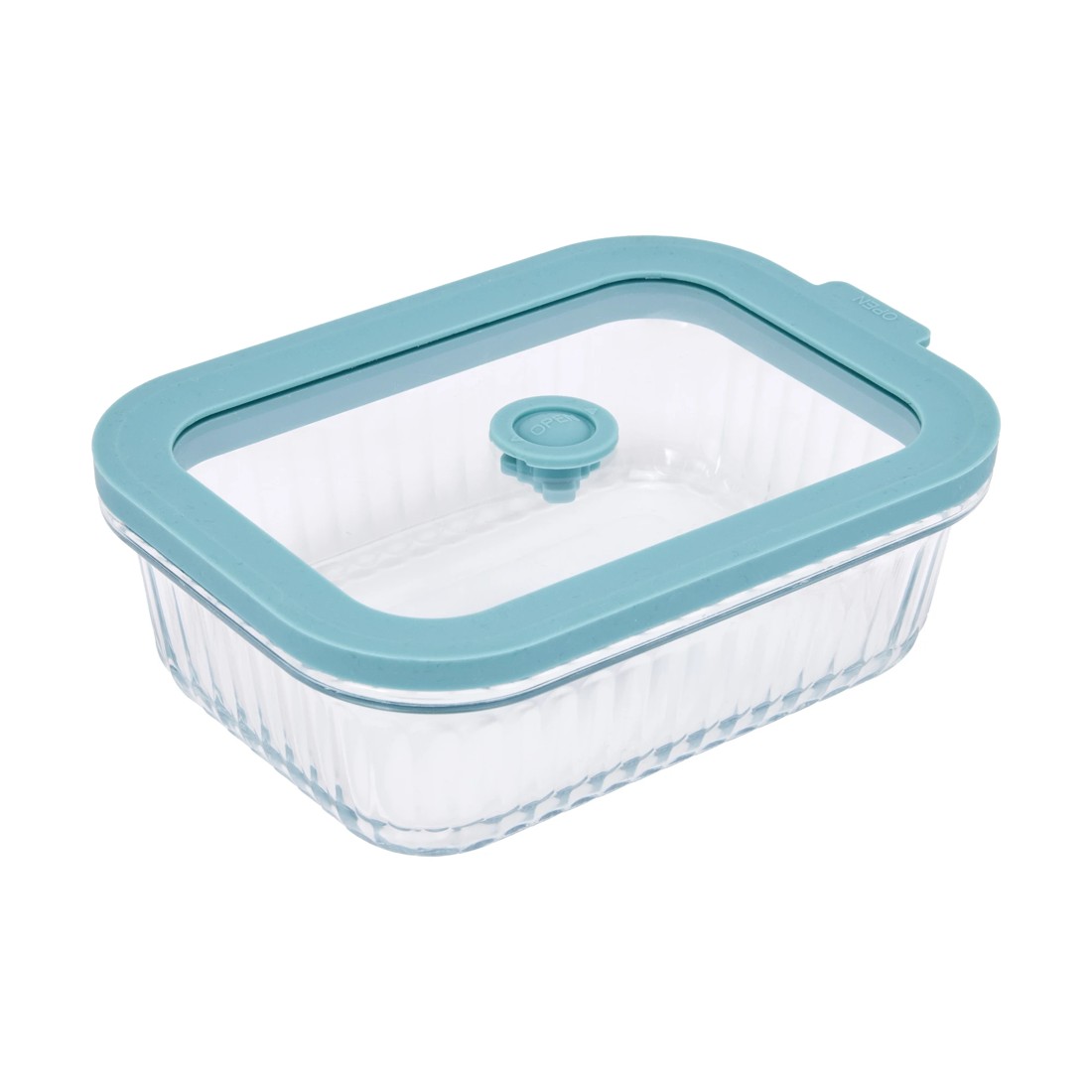 1 600ml Ribbed Glass Container, 1 of 4