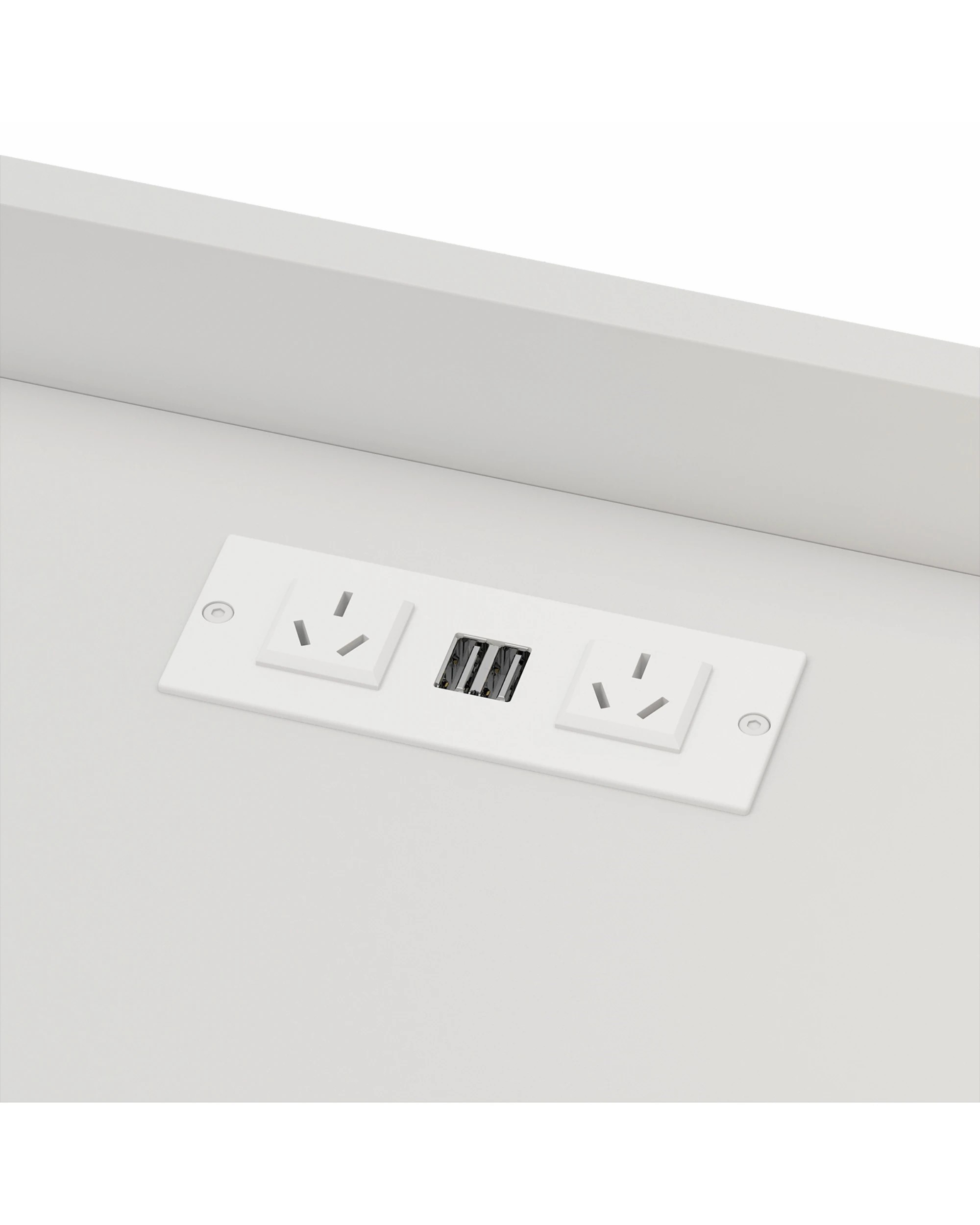 6 Advwin Bedside Table Acrylic Door With with Charging Station & LED Light - White, 6 of 7