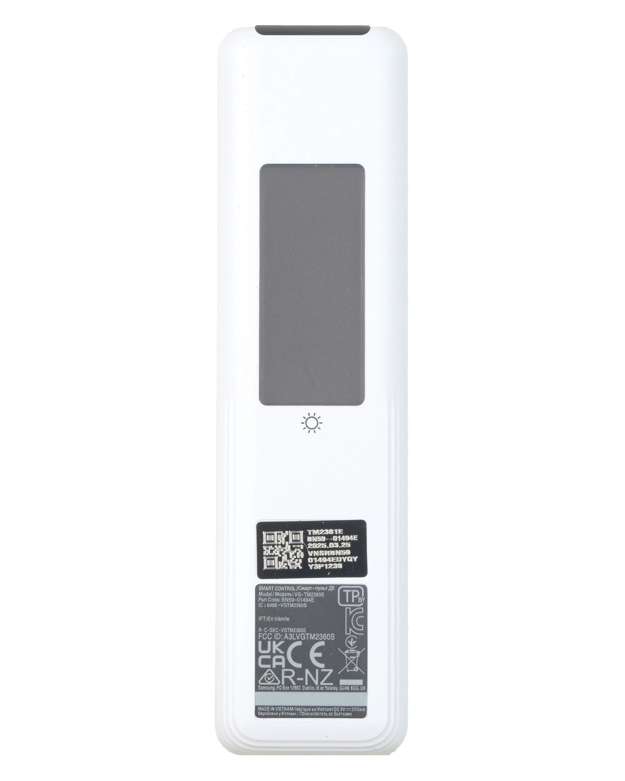 2 Samsung Genuine Solar Powered Smart TV Remote Control Voice Function BN59-01494E - White, 2 of 4