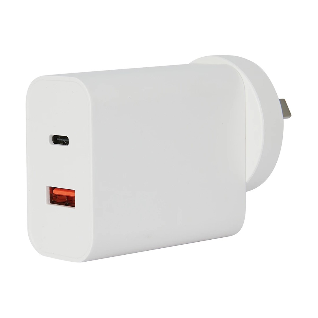 1 45W USB-C and 12W USB-A 2 Port Wall Charger - White, 1 of 4