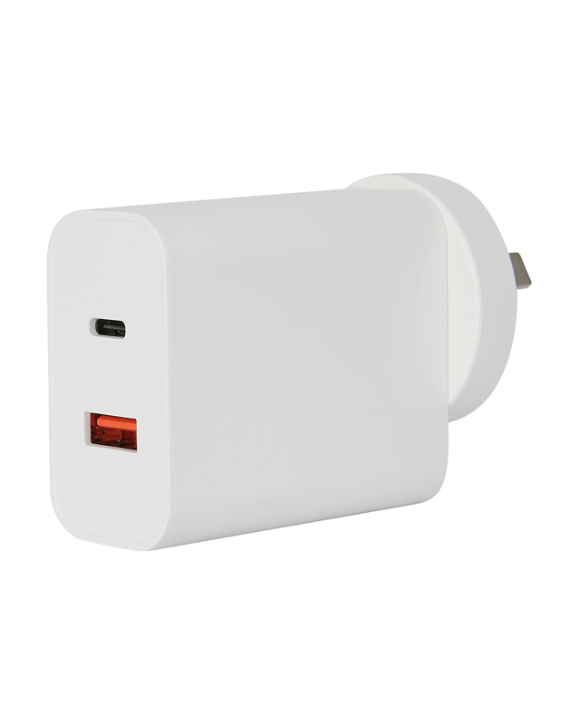 45W USB-C and 12W USB-A 2 Port Wall Charger - W