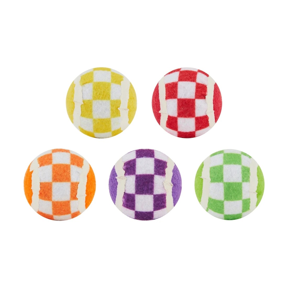 1 5 Pack Pet Toy Checkered Balls, 1 of 4