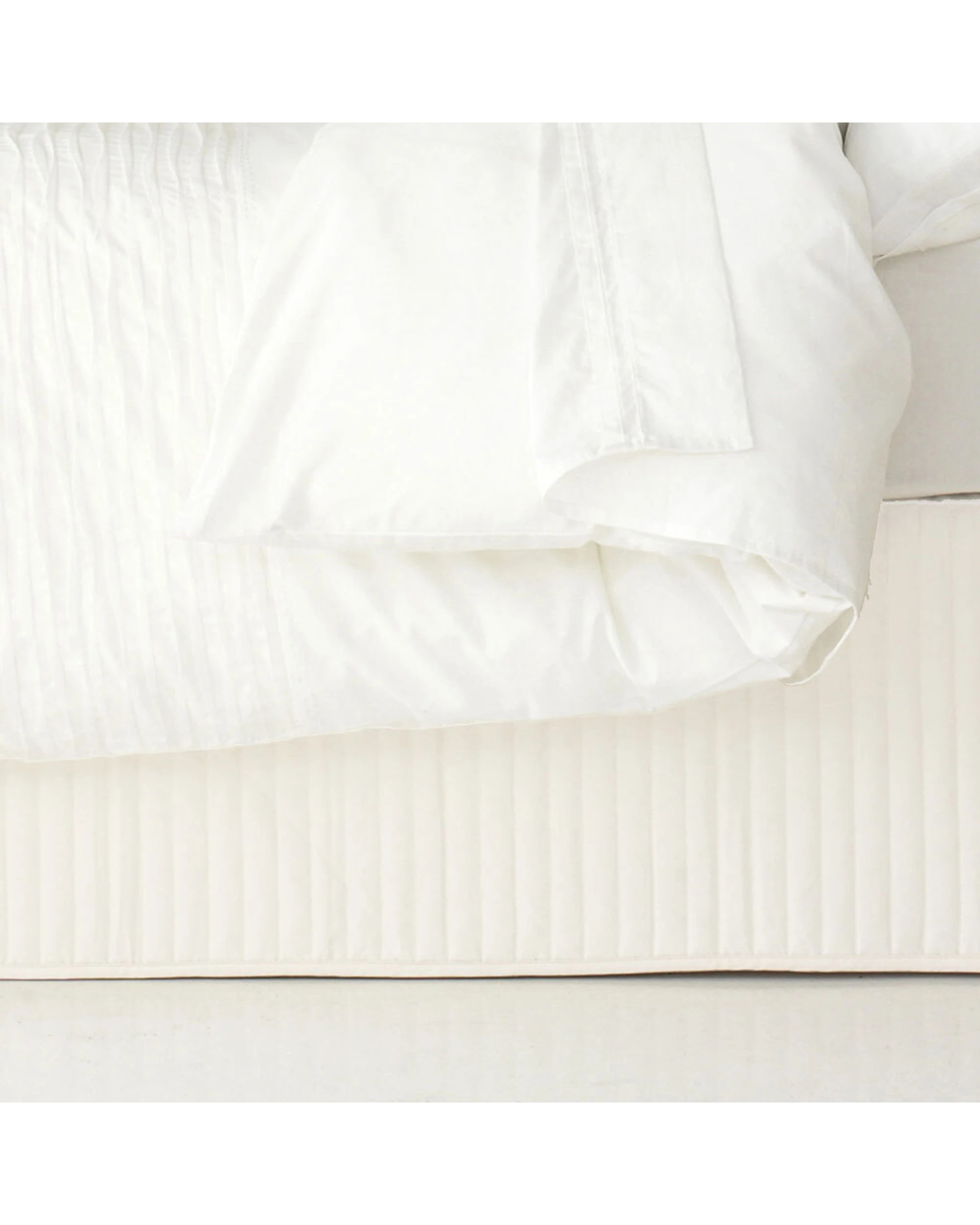 1 Ardor Boudoir Easy Fit Quilted Channel Valances - King Bed - White, 1 of 2