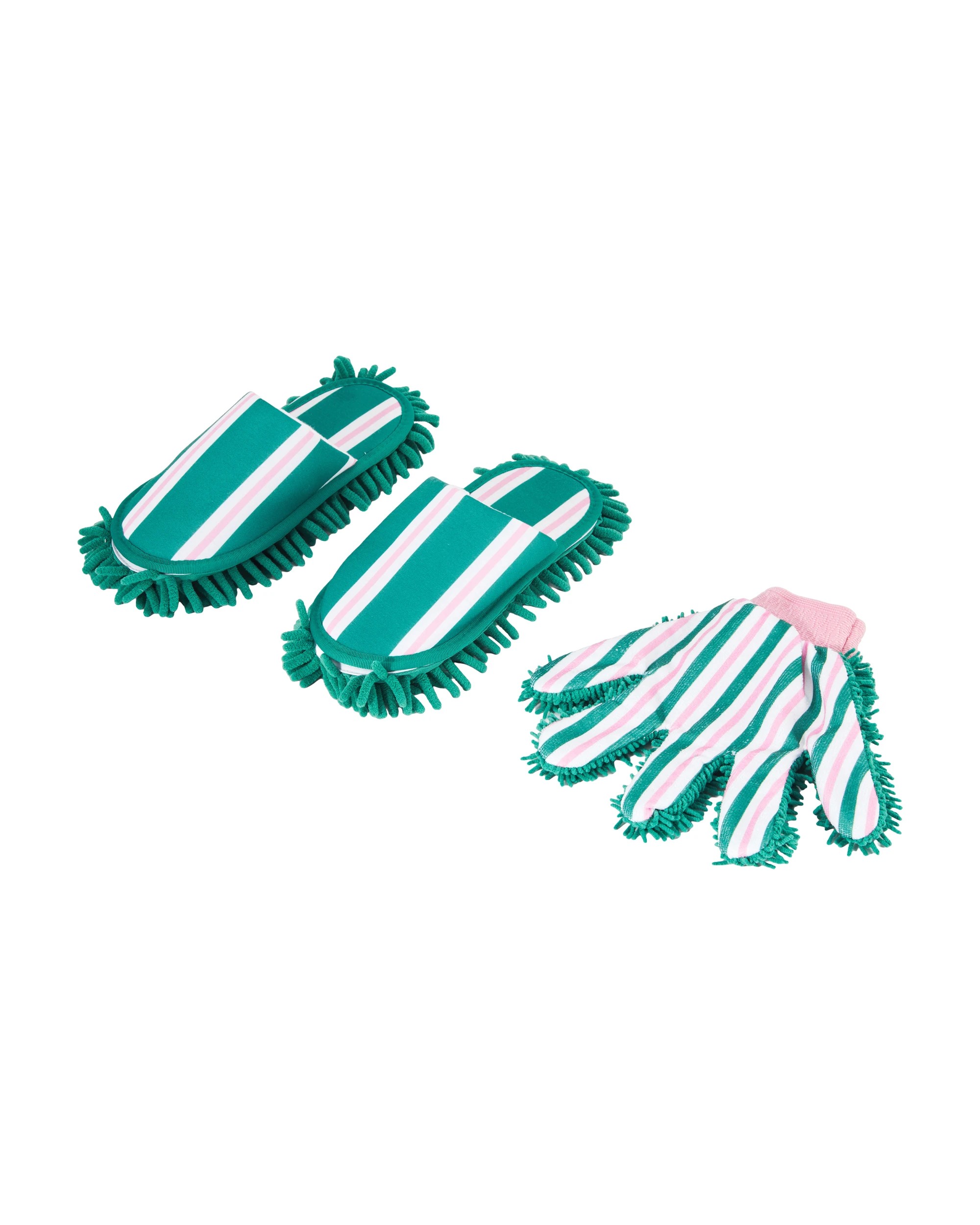 1 Dust Slippers and Dusting Glove Set - Stripes, 1 of 10