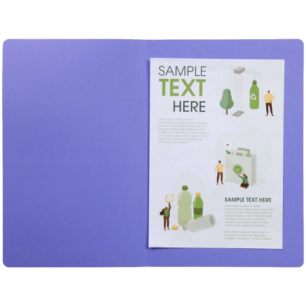 2 J.Burrows Manila Folder Foolscap Purple, 2 of 3