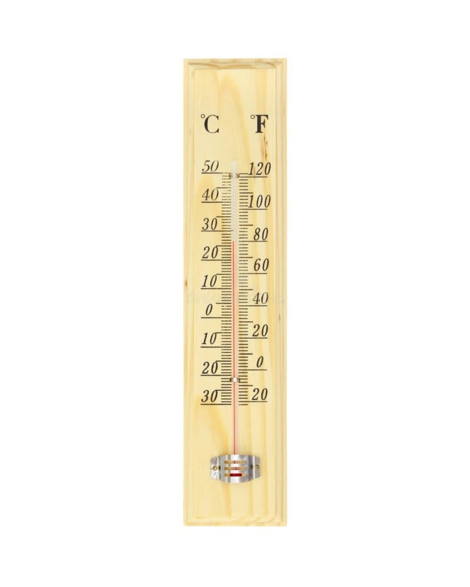 1 Br Home 27cm Wooden Thermometer Indoor Outdoor Glass Wall Hanging Room Sensor Jumbo, 1 of 3