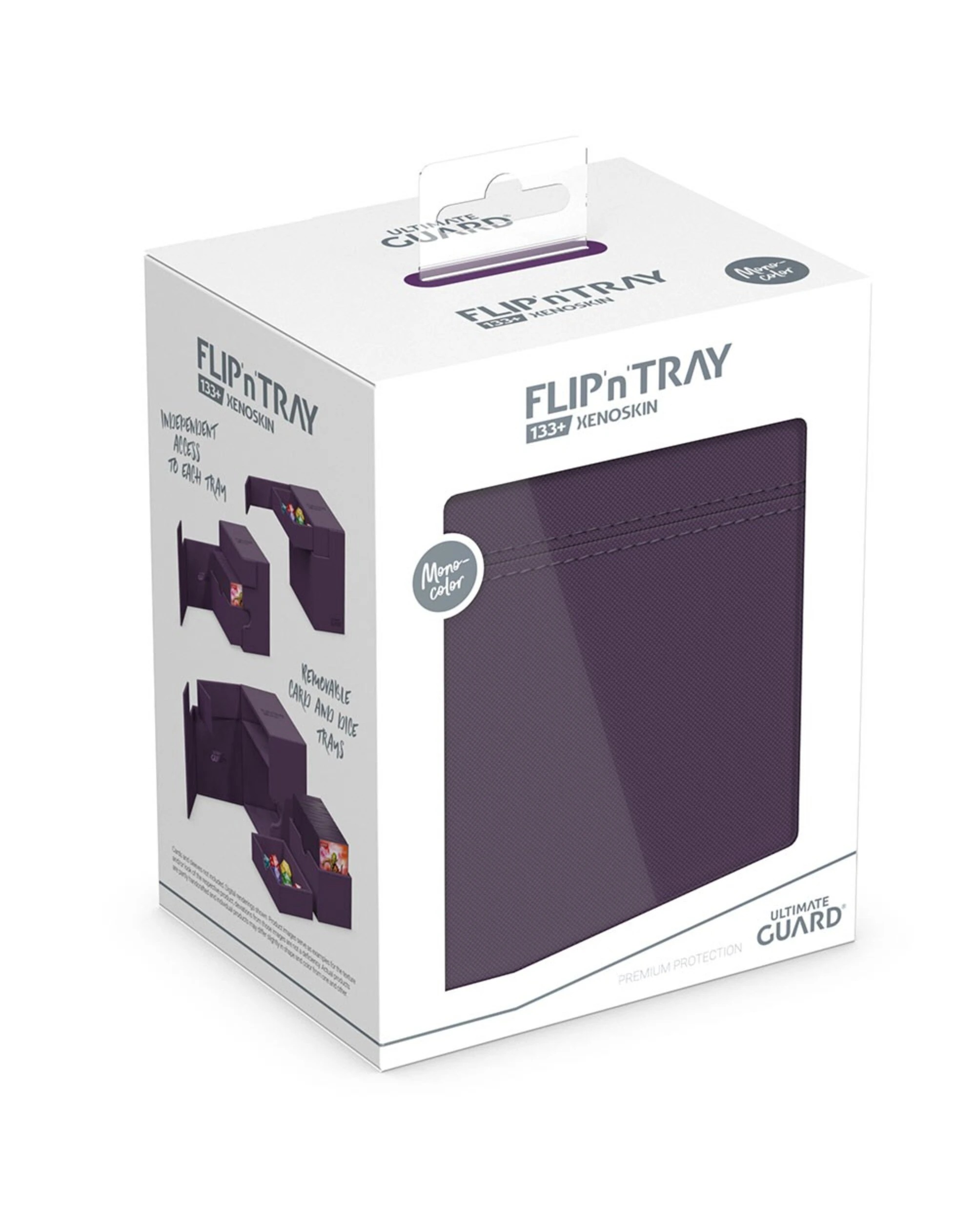 1 Ultimate Guard TCG - XenoSkin Flip'n'Tray 133+ Deck Box - Purple, 1 of 3