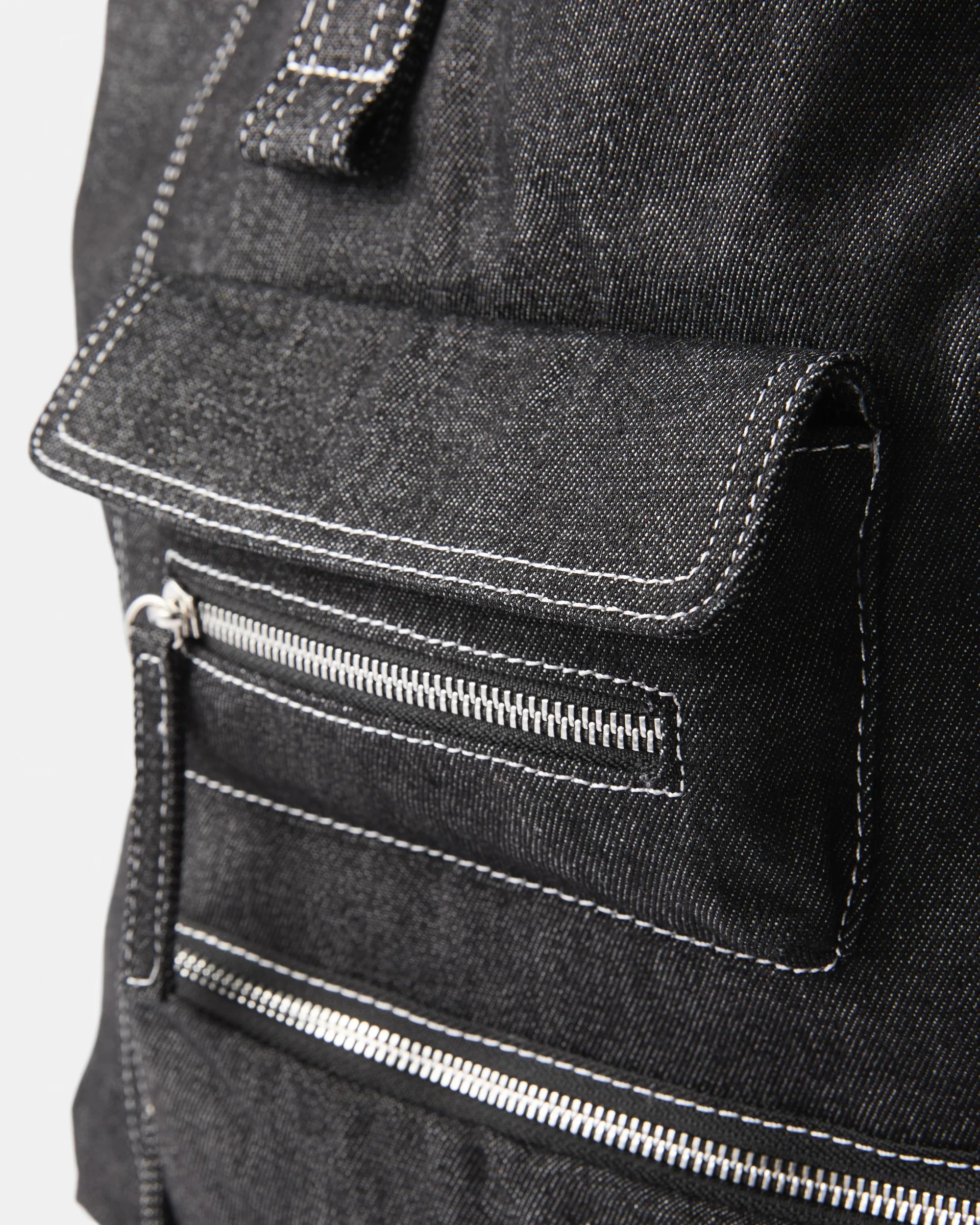 3 Casual Pocket Tote Bag Black, 3 of 7