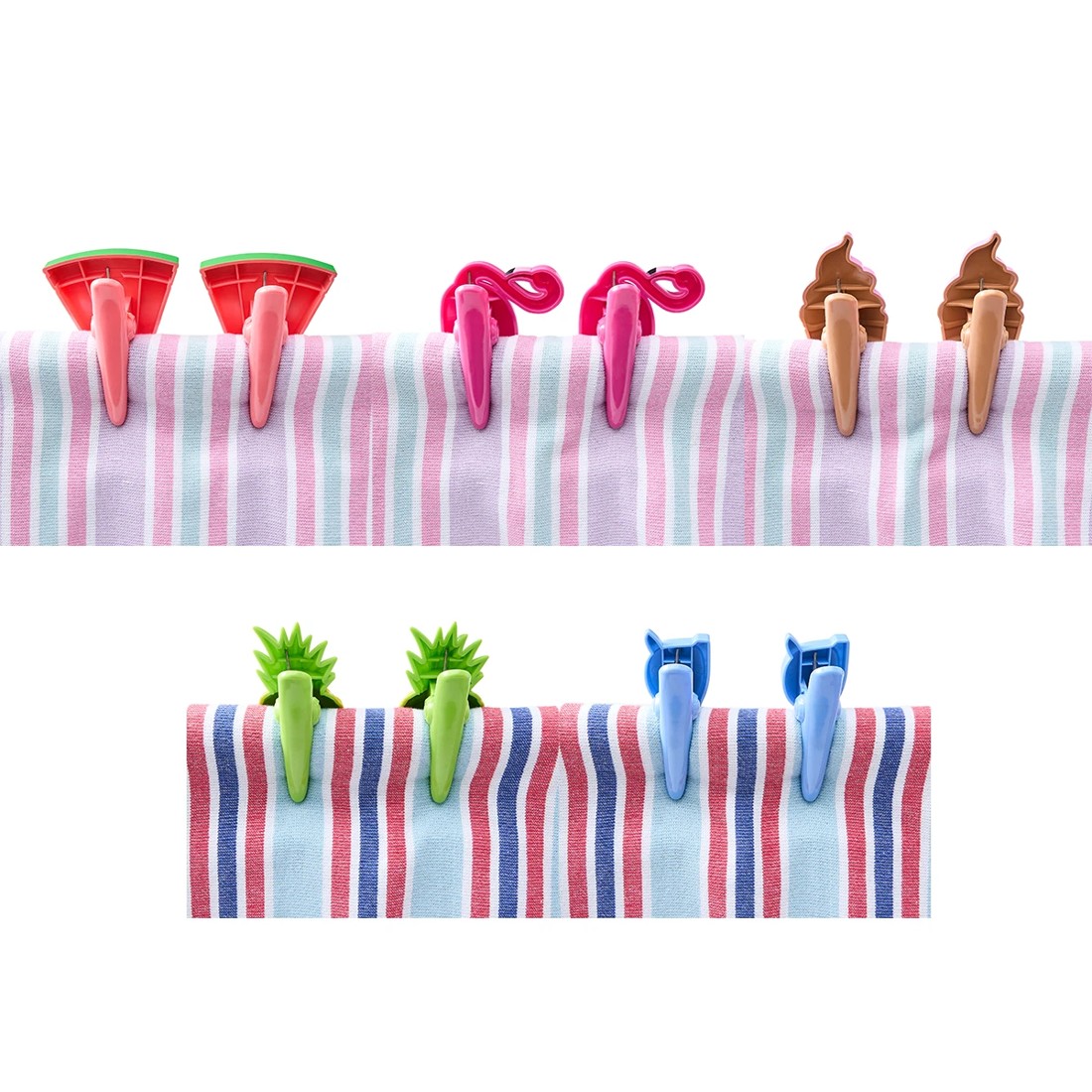 4 2 Pack Beach Towel Clips - Assorted, 4 of 10