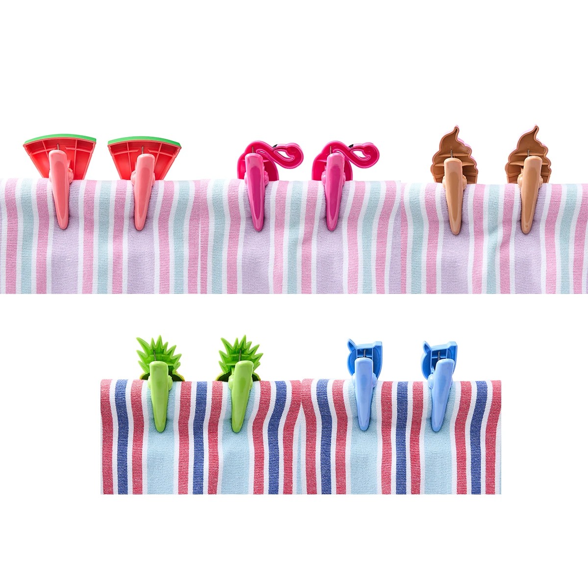 4 2 Pack Beach Towel Clips - Assorted, 4 of 10