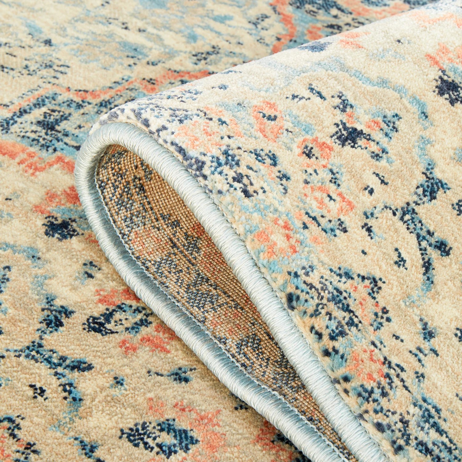9 Common Ground Rugs Sojourn 150 400x80cm Runner - Large Pet Friendly Rug - Blue, 9 of 9