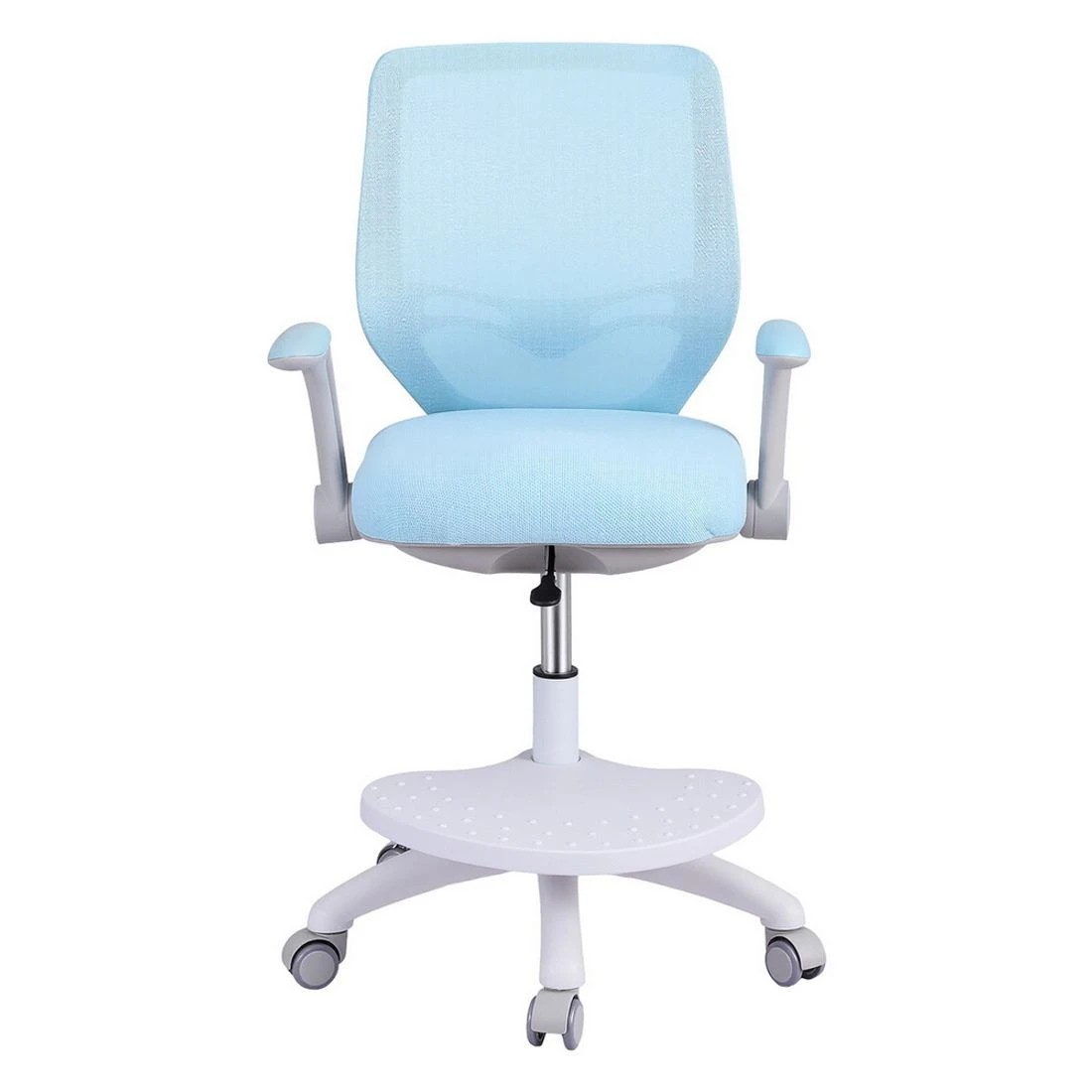 3 Keezi Kids Ergonomic Study Chair Adjustable w/ Wheels Footrest - Blue, 3 of 6