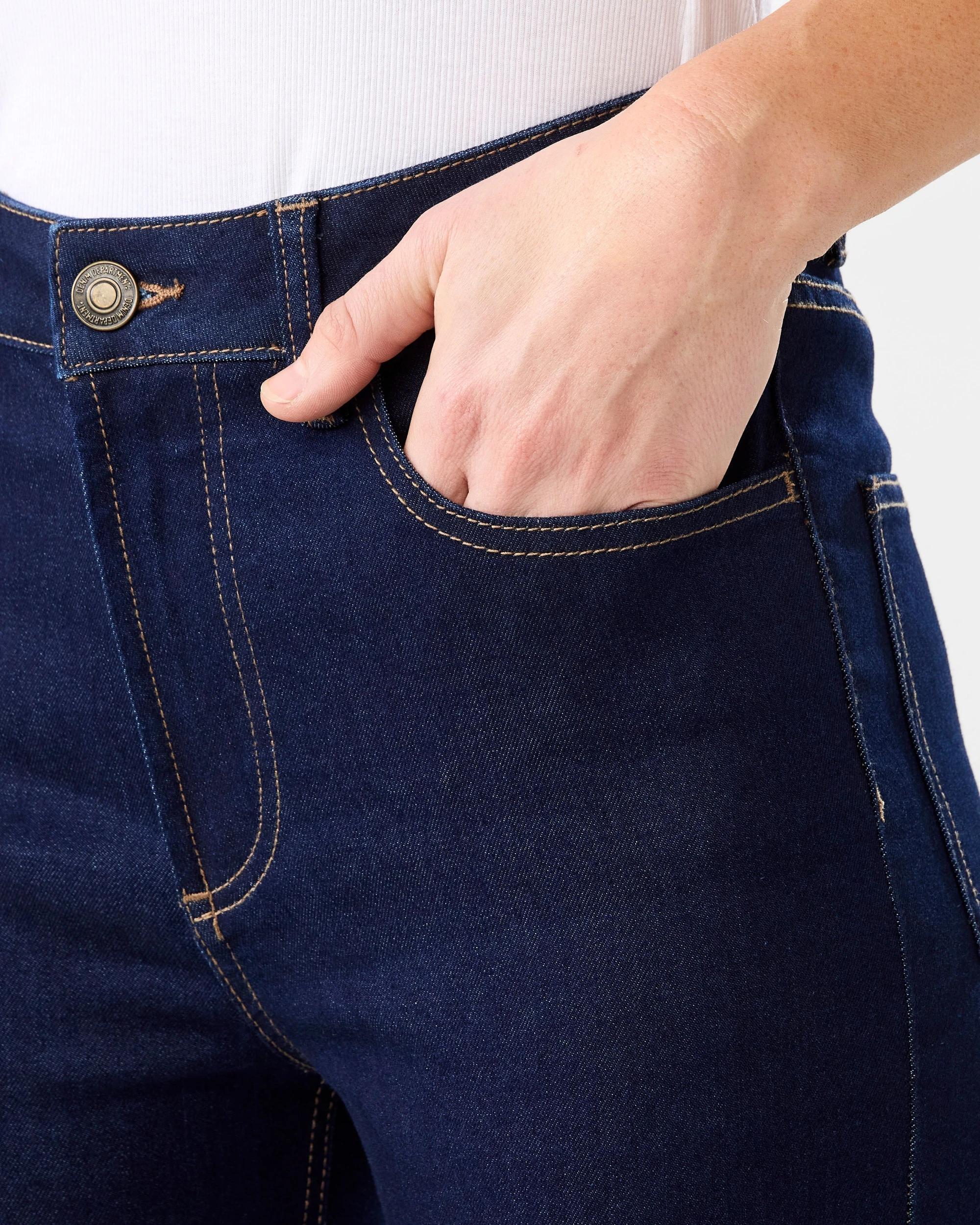 4 Cropped Kick Flare Jeans Indigo Wsh, 4 of 7