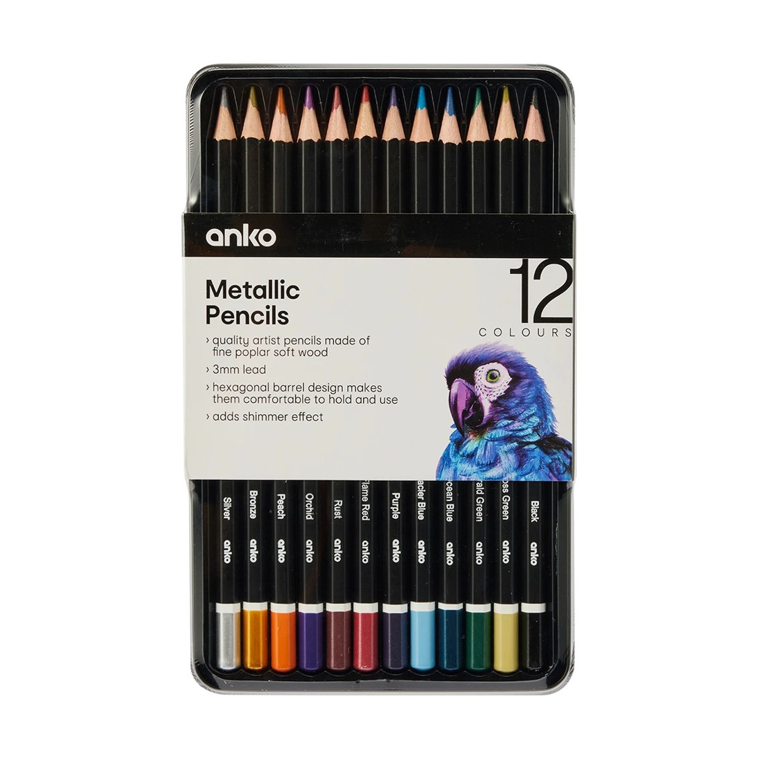 1 12 Pack Metallic Pencils, 1 of 5