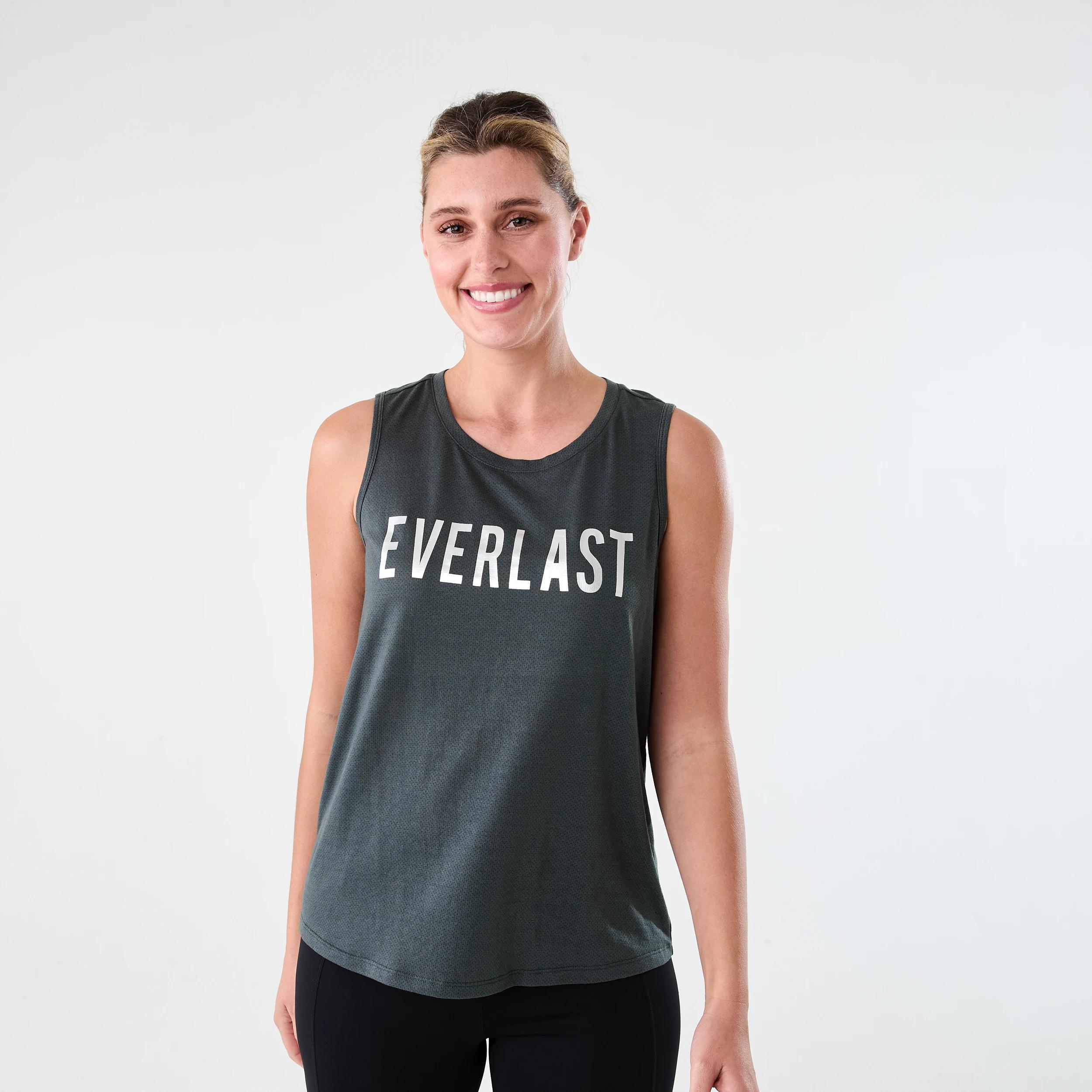 1 Everlast Womens Keyhole Tank EVERLAST COLLEGIATE CHARCOAL, 1 of 6