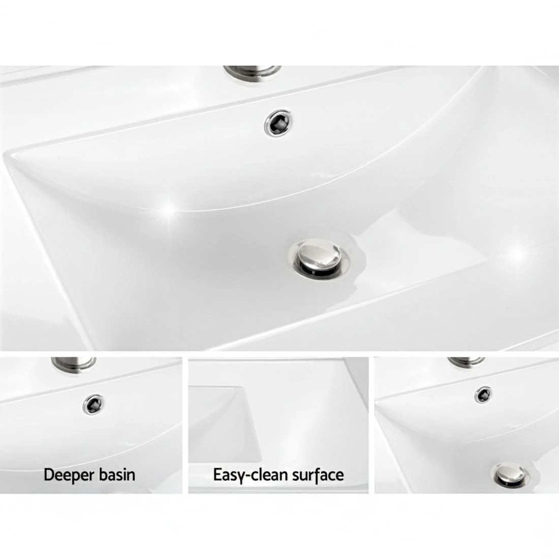 6 Cefito Vanity Unit 915mm with Basin - Grey, 6 of 7