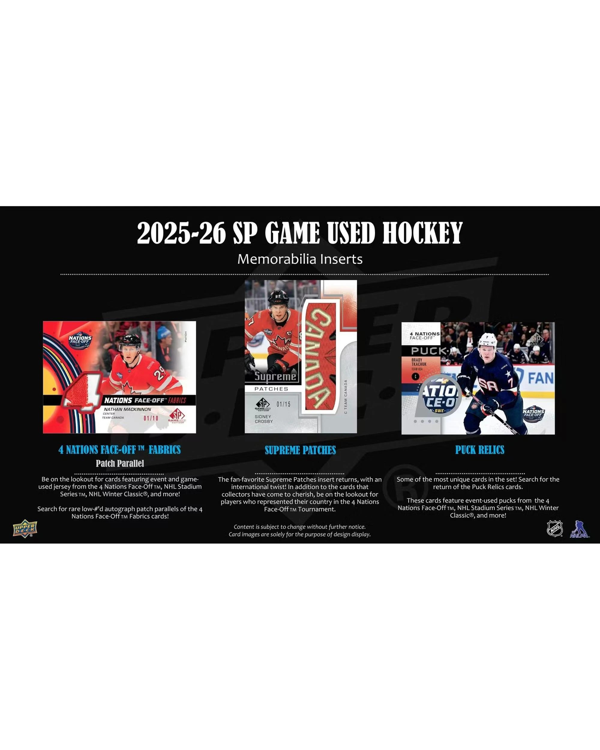4 Upper Deck NHL 2025/2026 SP Game Used Hockey Hobby Box, 4 of 6