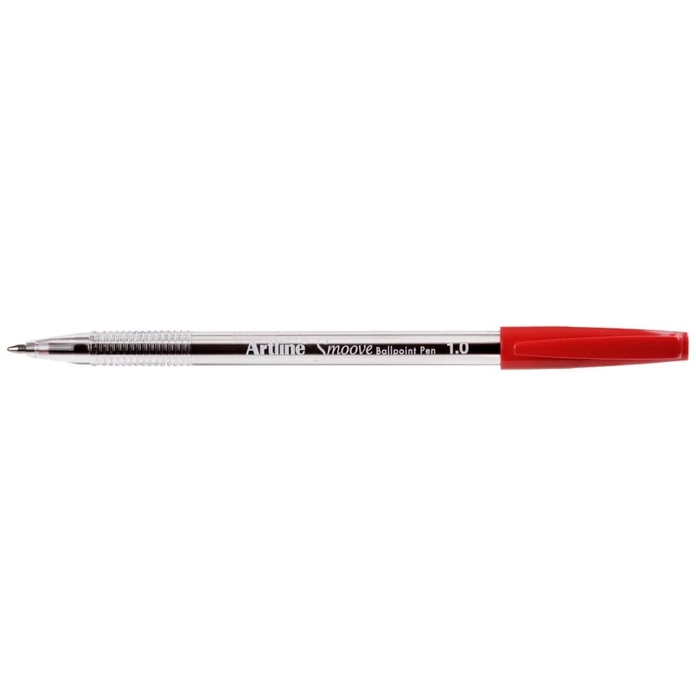 1 Artline Smoove Ballpoint Pen Red, 1 of 4