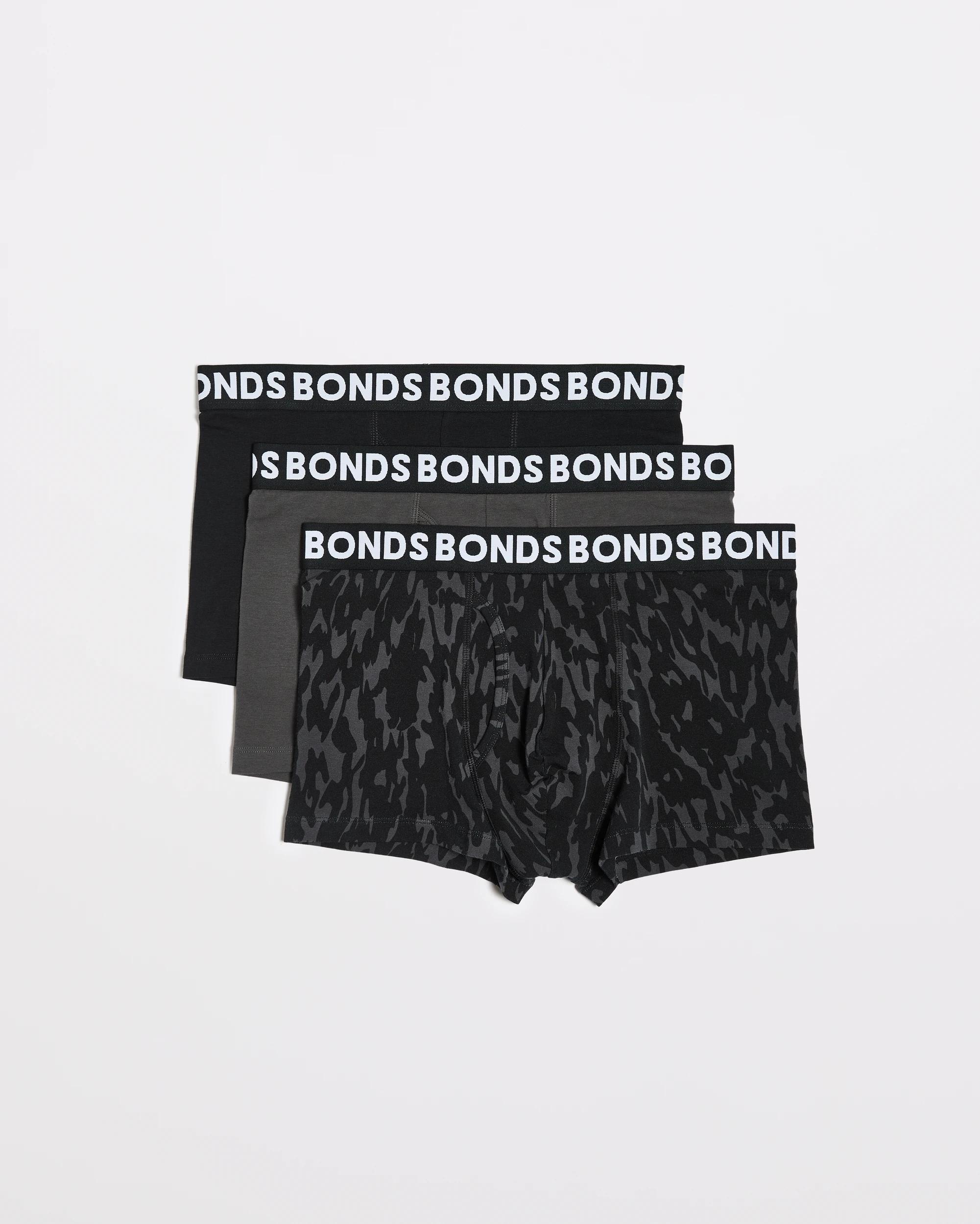 4 Comfy Classic Trunks 3 Pack - Bonds CHEETAH/GREY/BLACK, 4 of 4