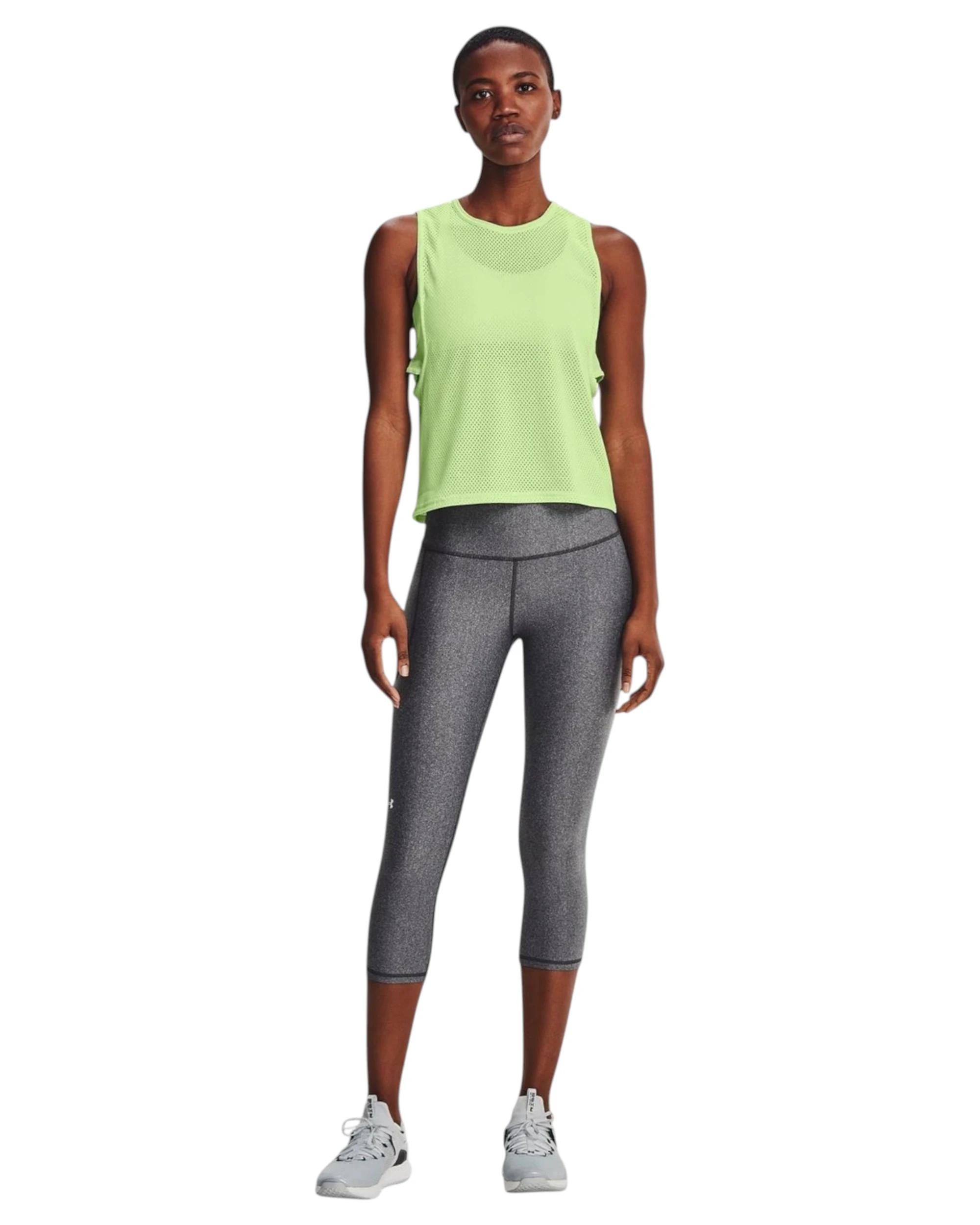 4 Under Armour Womens Hi Tech Capris Charcoal Leggings CHARCOAL, 4 of 6