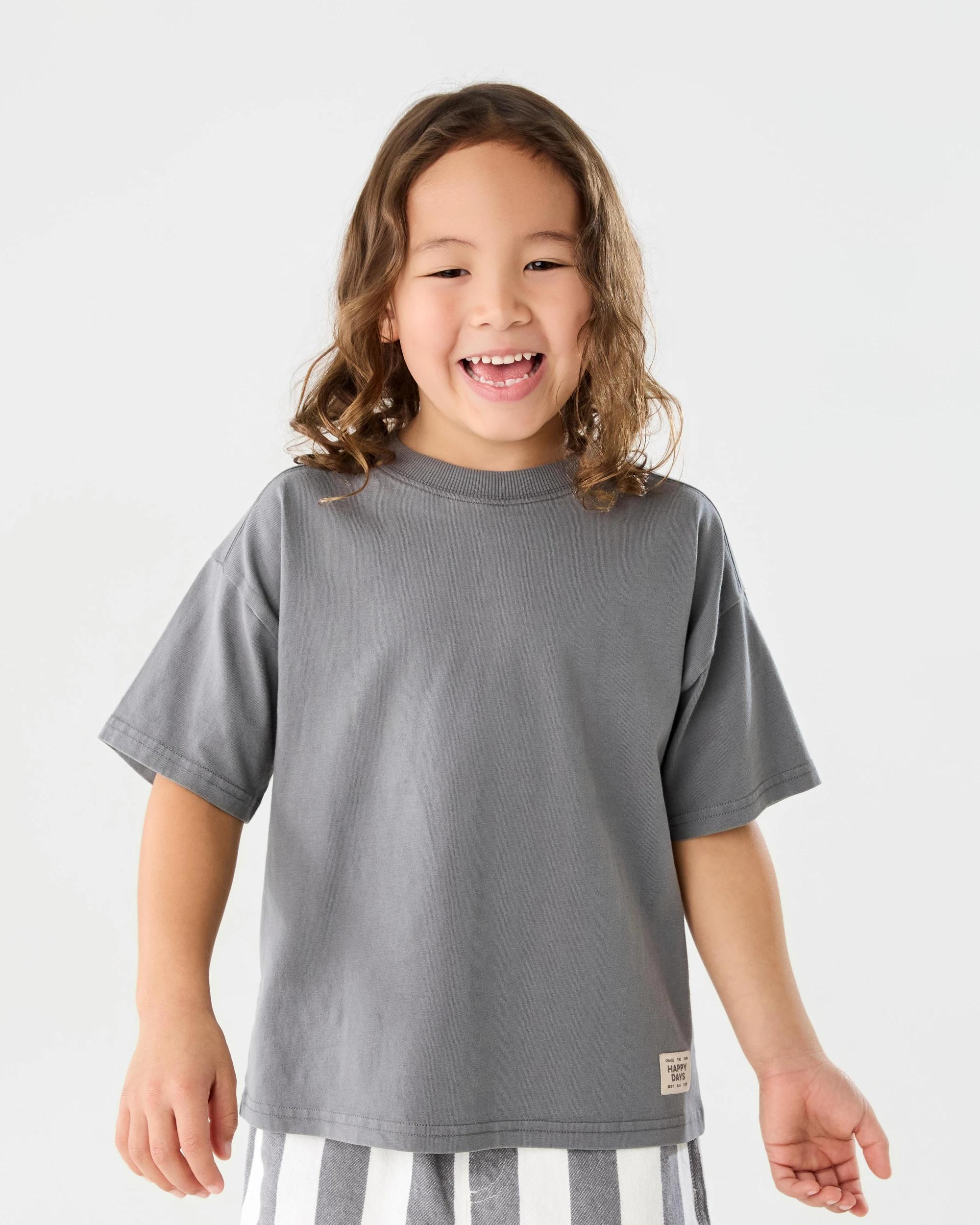 1 Oversized Washed T-shirt Gry Castle, 1 of 7