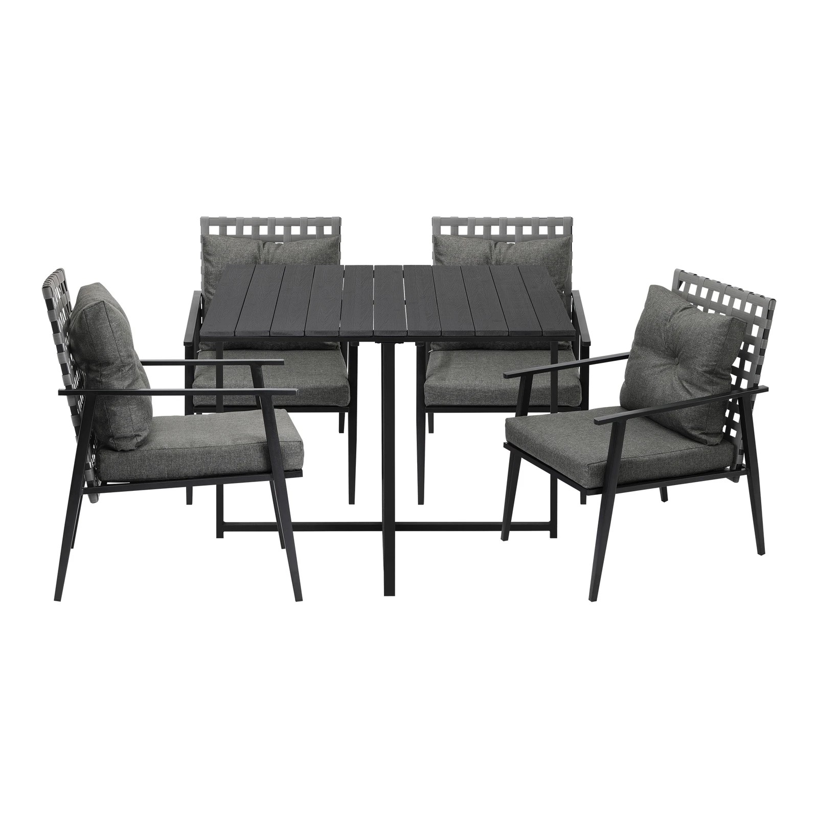 7 Livsip Outdoor Dining Set Patio Furniture Setting Rattan Chairs and Chairs 5PCS - Multi, 7 of 9