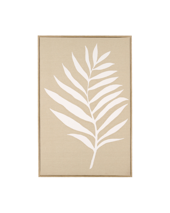 Texture Palm Linen Framed Canvas - 90cm x 60cm