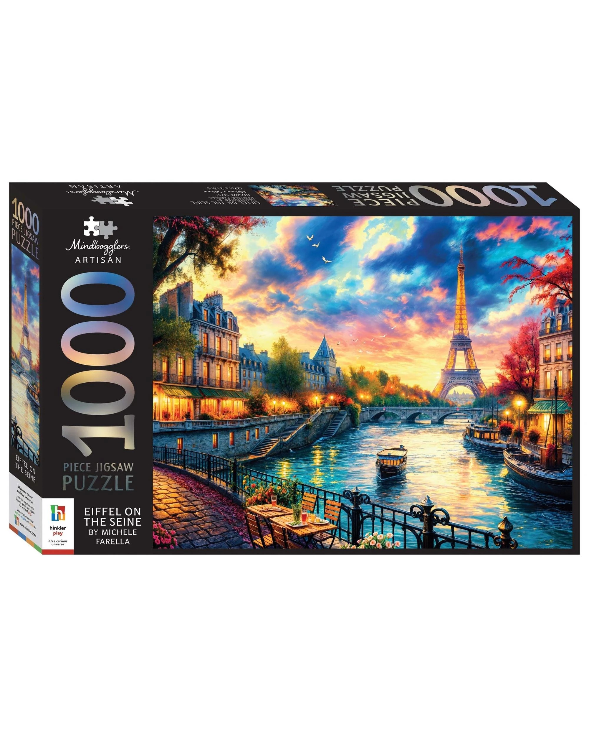 1 Hinkler Mindbogglers Artisan Eiffel on the Seine 1000 Piece Puzzle, 1 of 3