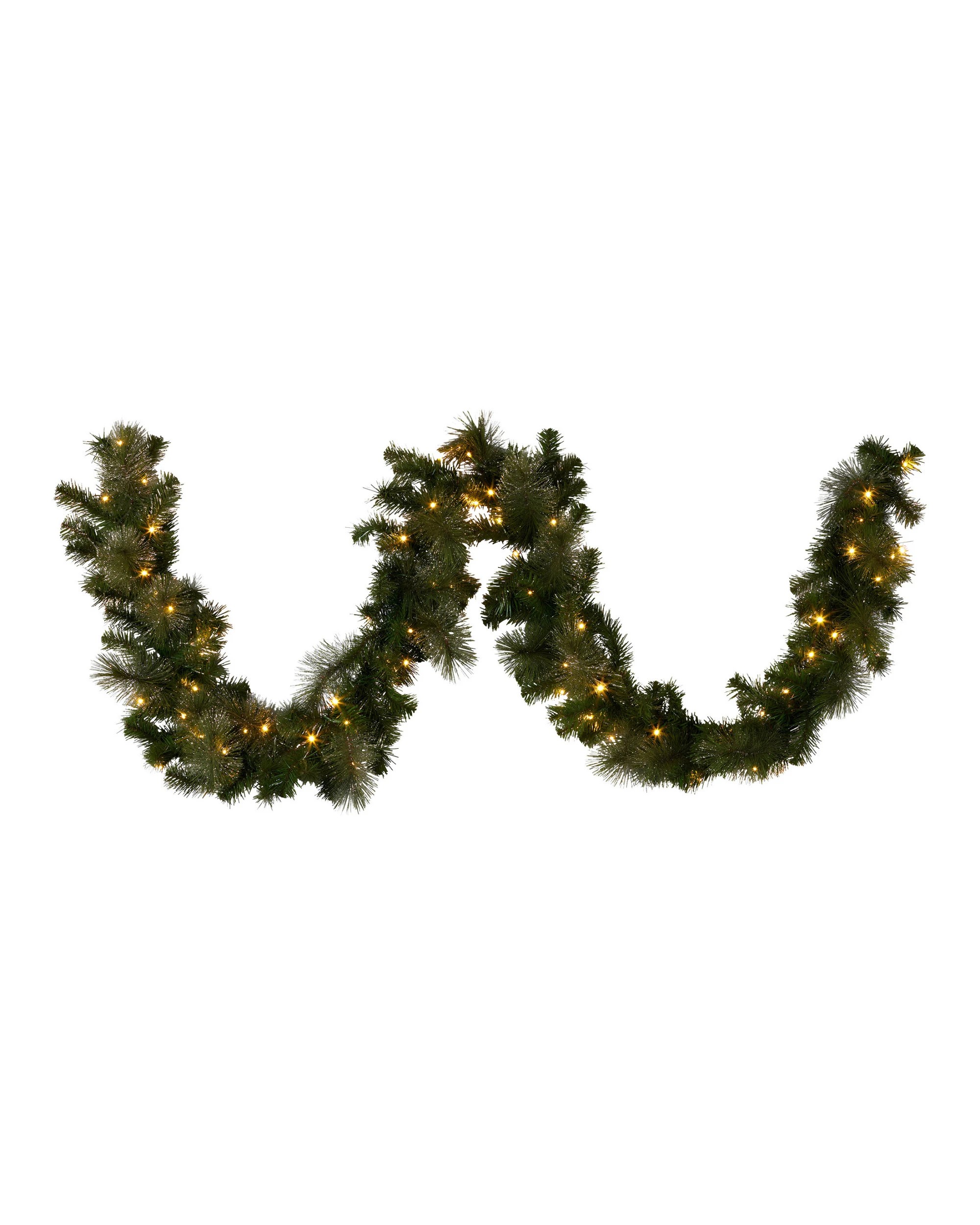2 Christabelle 2.7m Christmas Garland With Led Lights Glittery Gold Pine Mantle Decoration Ornament, 2 of 7