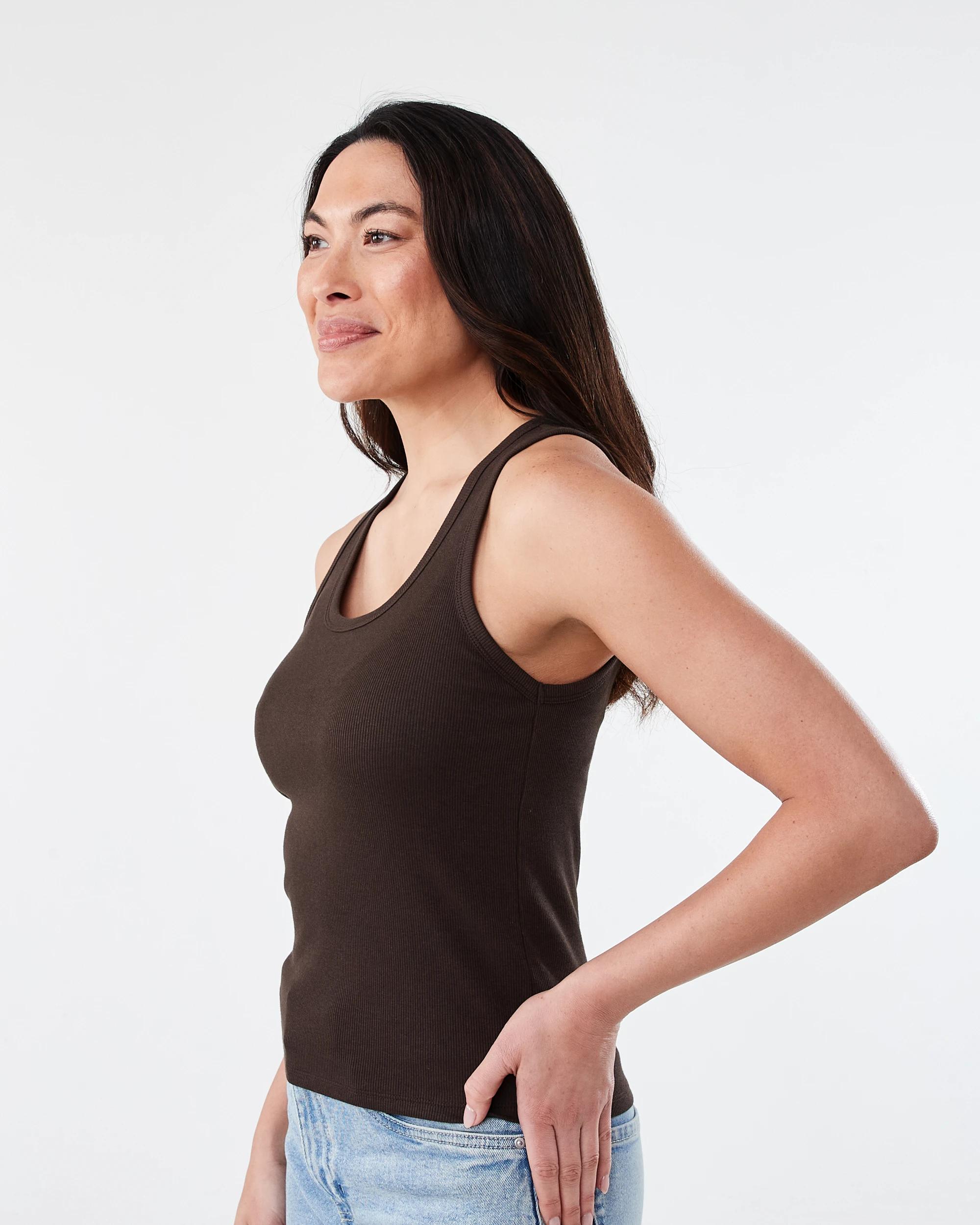 2 Sleeveless Rib Tank Melt Brown, 2 of 5