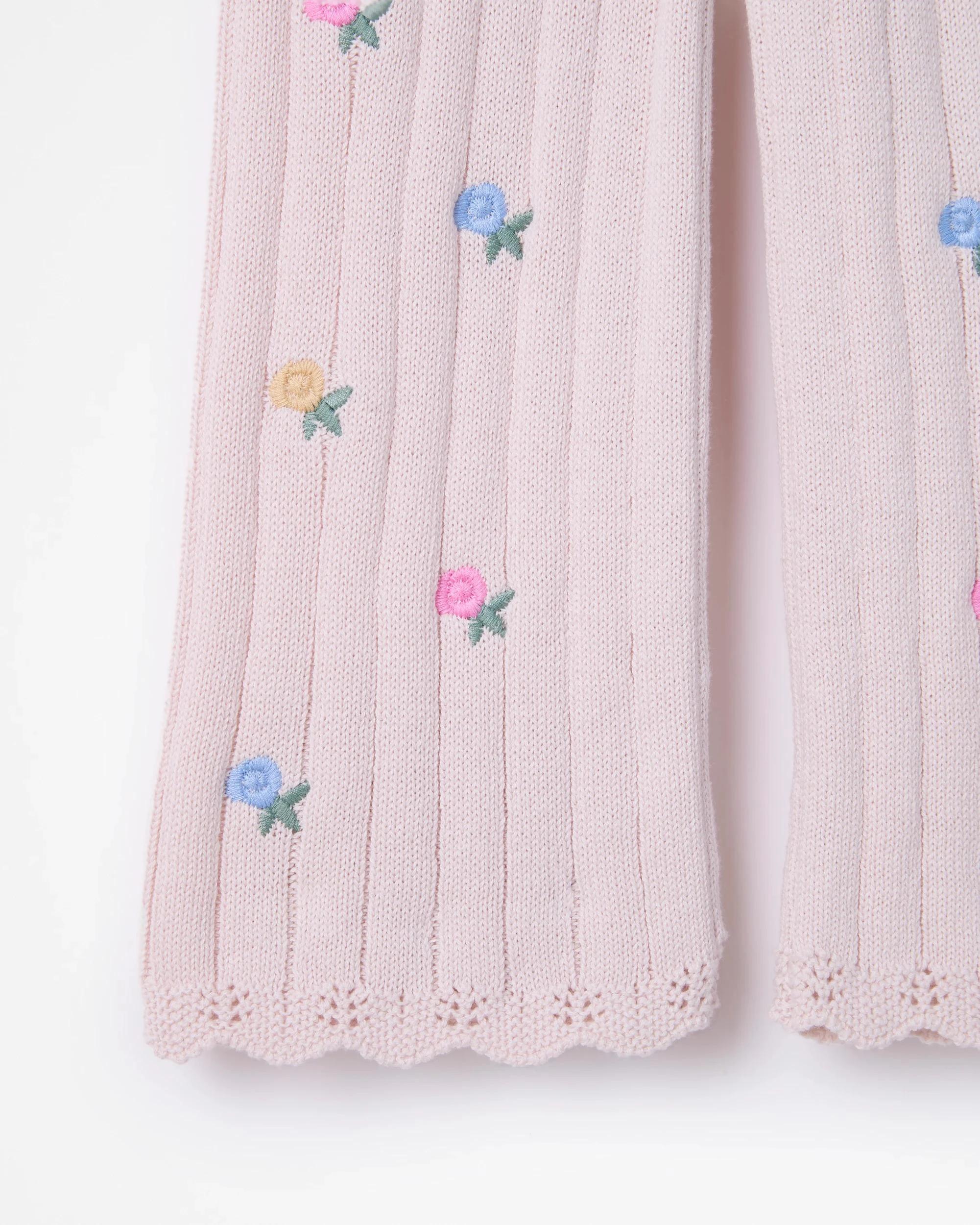 2 Target Kids Australian Cotton Embroidered Crochet Flare Leg Pants CREAM, 2 of 2