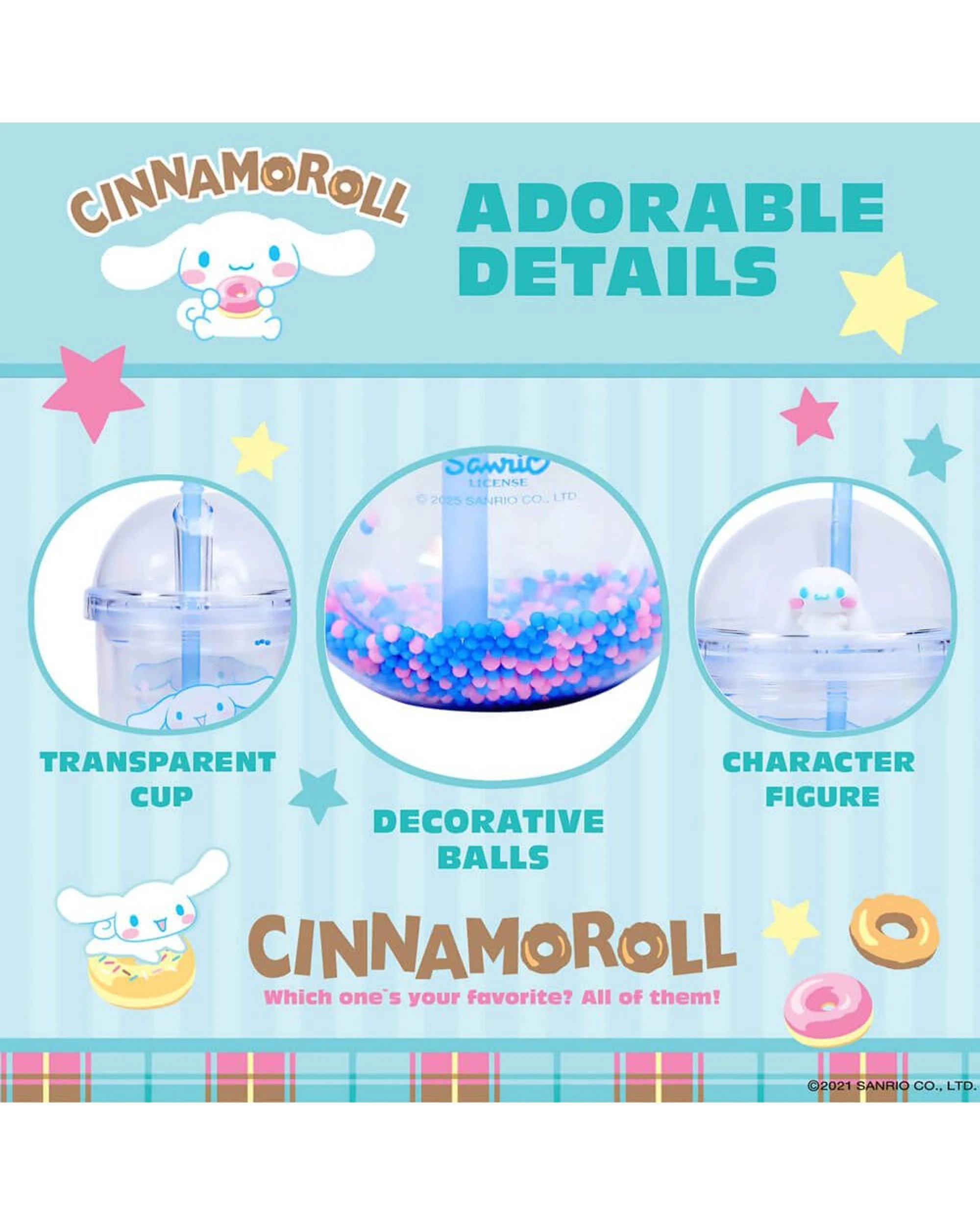 6 Hello Kitty and Friends Cinnamoroll Boba Cup - Blue, 6 of 8