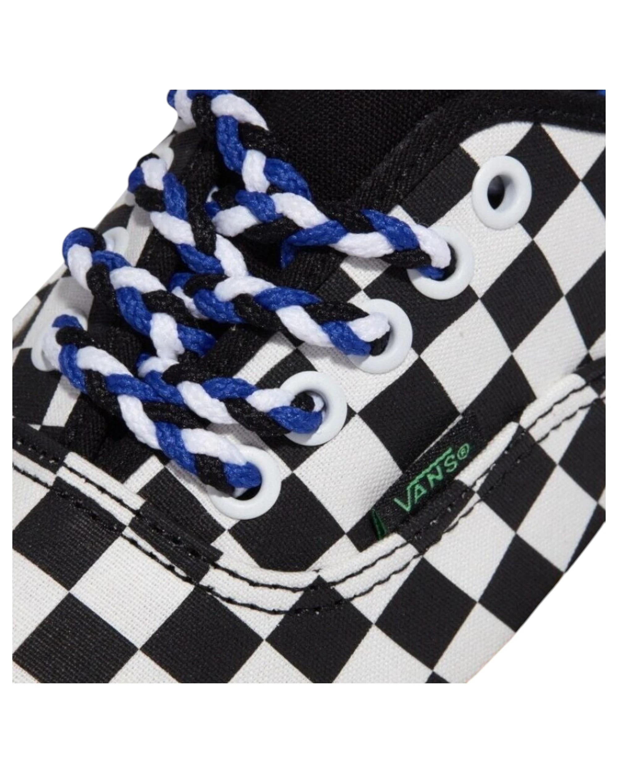 4 Vans Mens Authentic Checkerboard Black/ White Lace Up Shoes BLACK/WHITE, 4 of 6
