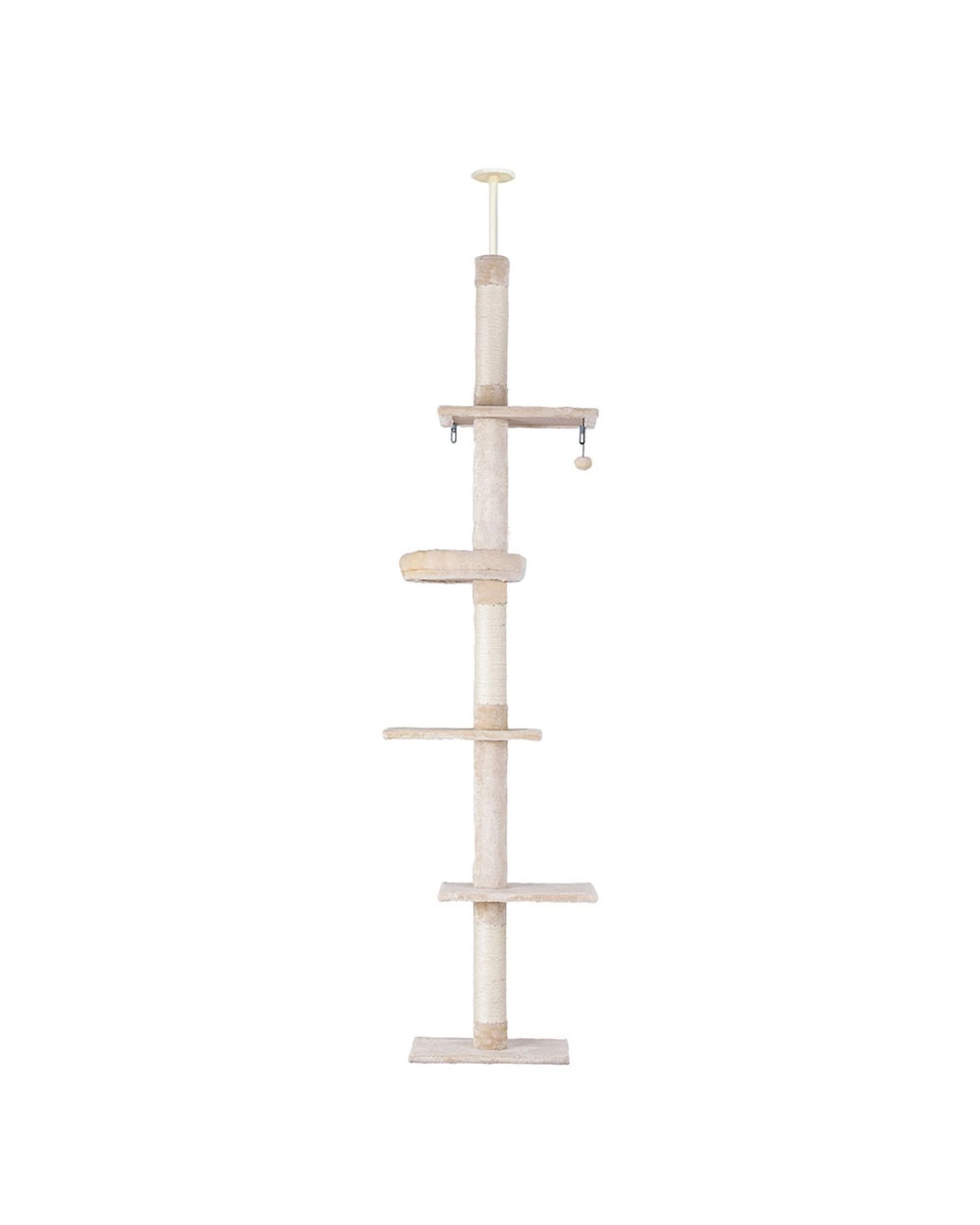 1 I.pet Cat Tree 290cm Tower Scratching Cats Post Scratcher Floor To Ceiling Bed
 - White, 1 of 2
