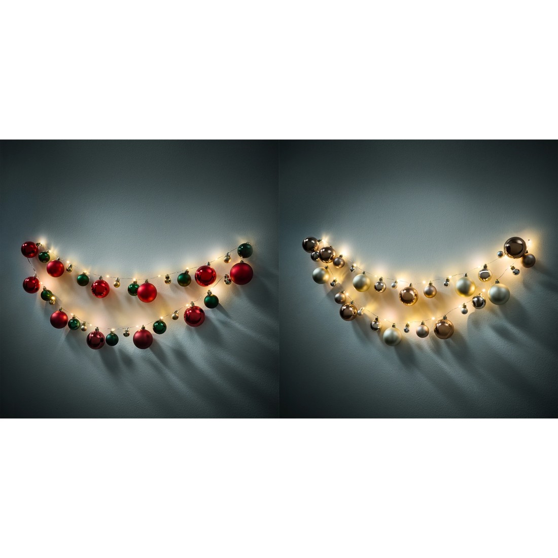 1 Battery Operated LED Light Up Bauble Garland - Assorted, 1 of 9