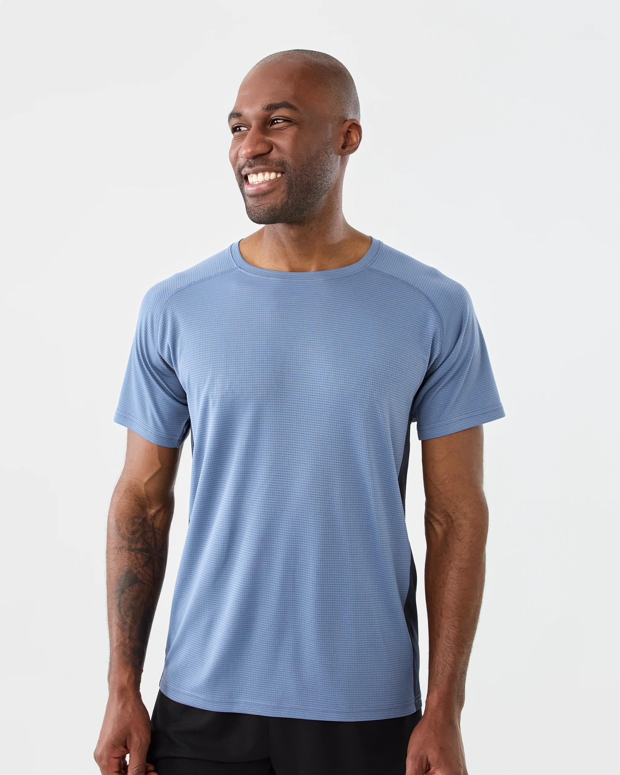 1 Active Mens Performance T-shirt Blue/navy, 1 of 7
