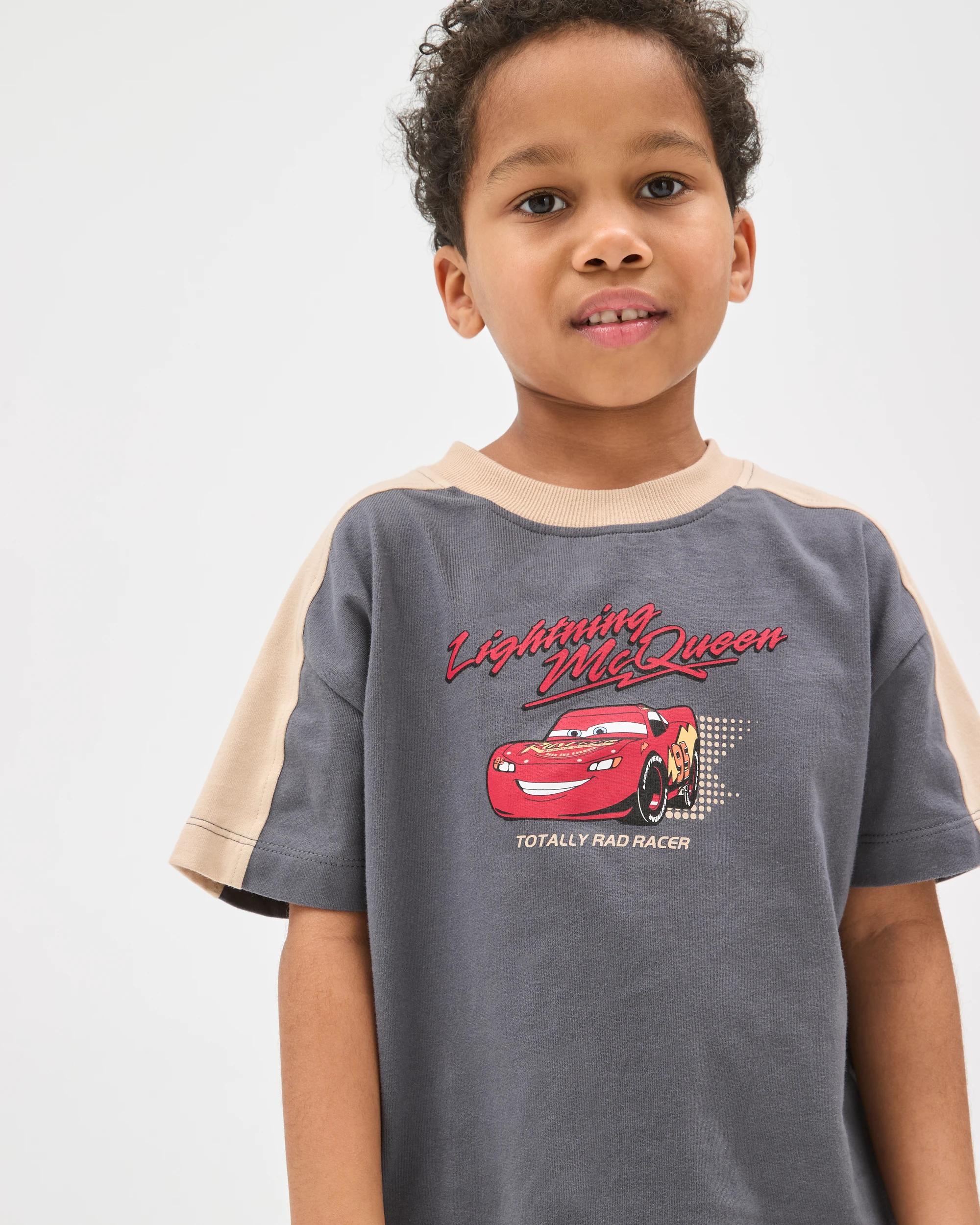 2 Disney Pixar Cars Australian Cotton Oversized T-Shirt CHARCOAL, 2 of 7