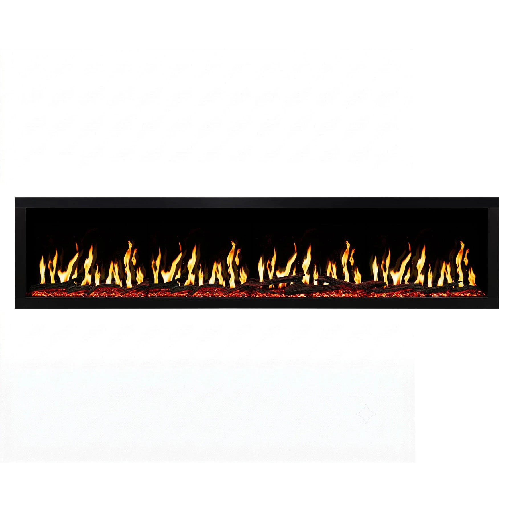 1 Moda Living Imperial 88 Inch LCD Electric Fireplace - Black, 1 of 10