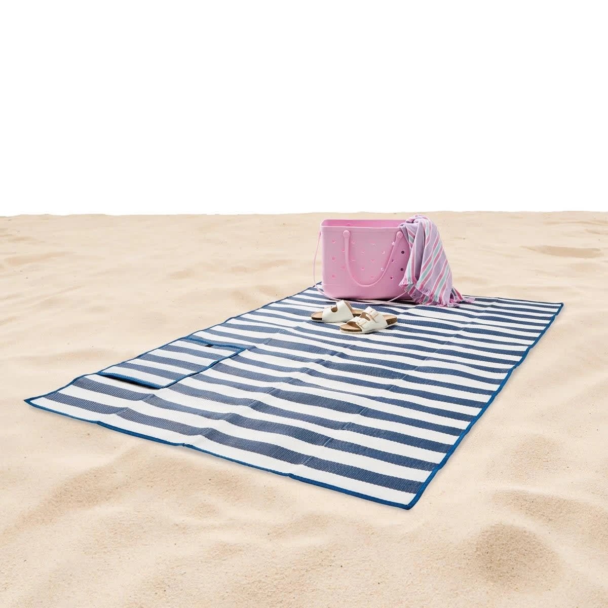 1 Folding Beach Mat - Blue, 1 of 10
