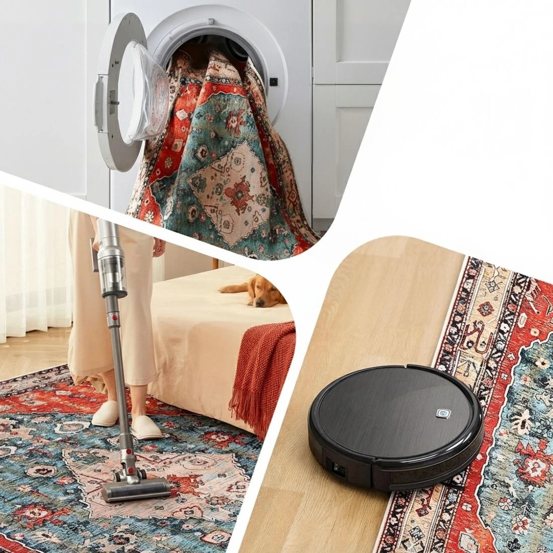 7 Artiss Floor Rug 200X290cm Large Washable Area Rug Modern Living Room Carpet - Red, 7 of 9