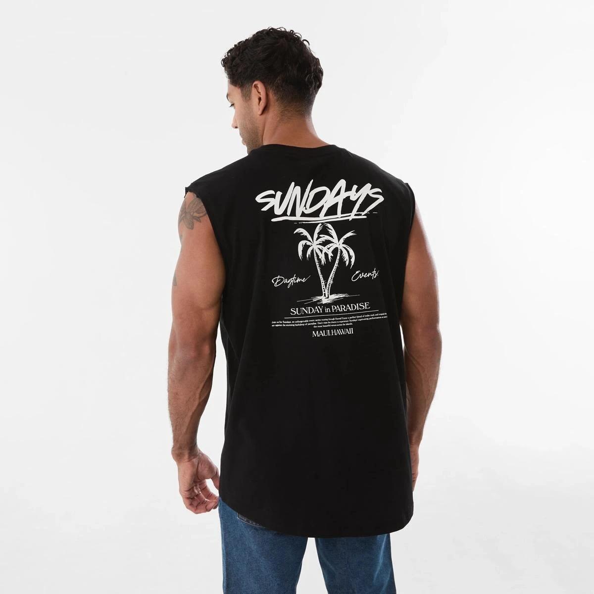 5 Graphic Curved Hem Muscle SUNDAYS, 5 of 6