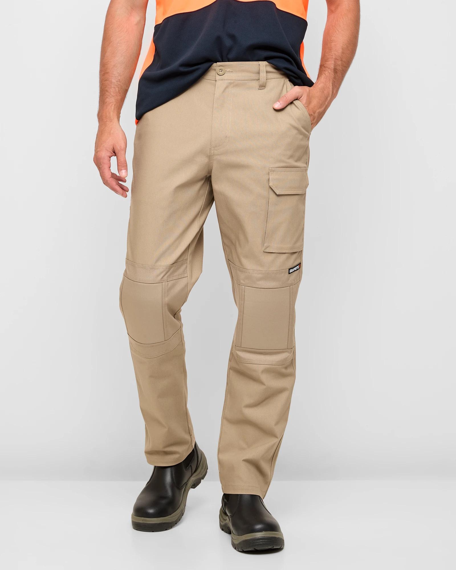 1 Australian Cotton Kneepad Work Performance Pants - Graphite STONE, 1 of 5