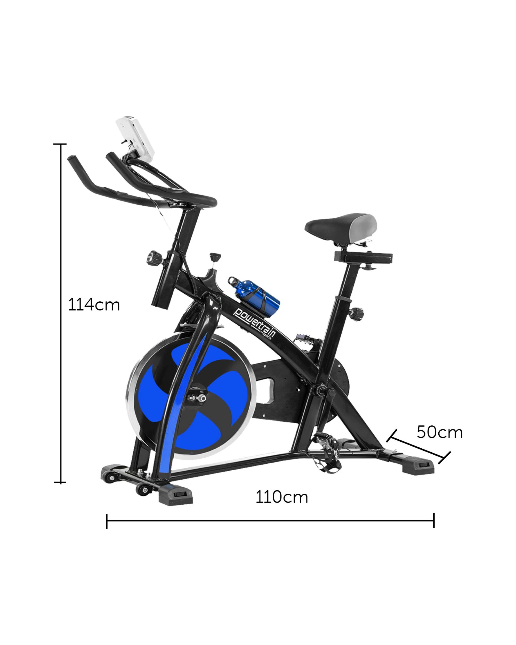 2 Powertrain Home Gym Flywheel Exercise Spin Bike, 2 of 10