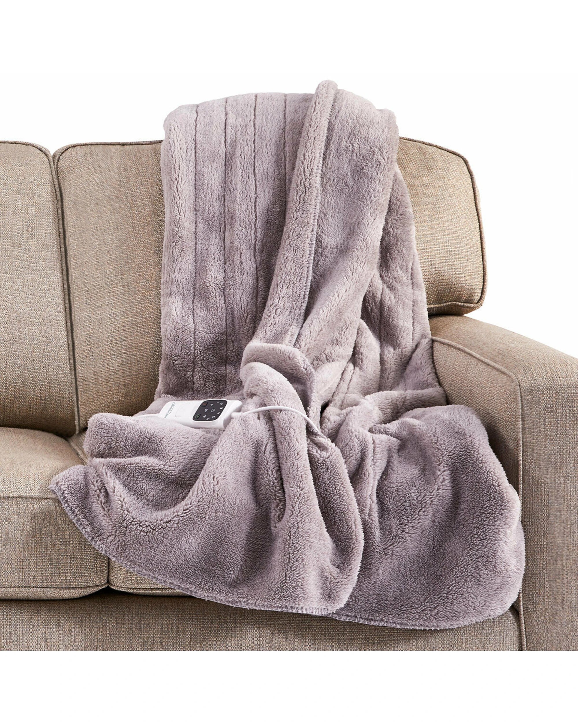 5 Sunbeam Feel Perfect Cosy Sherpa Fleece Heated Throw, 5 of 5
