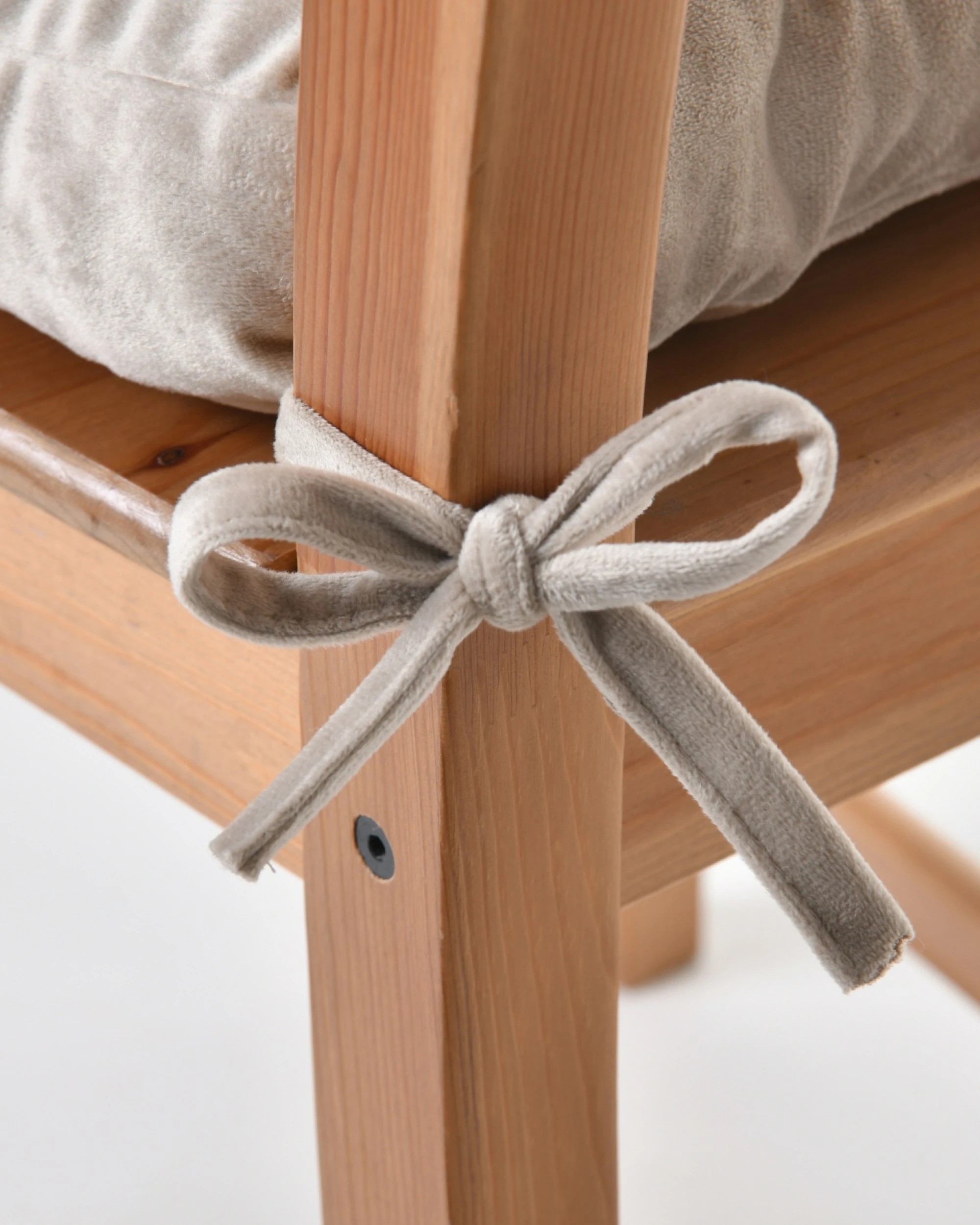 5 Cadence & Co. Vivienne Velvet Seat Cushion 4 Pack - Stone, 5 of 7