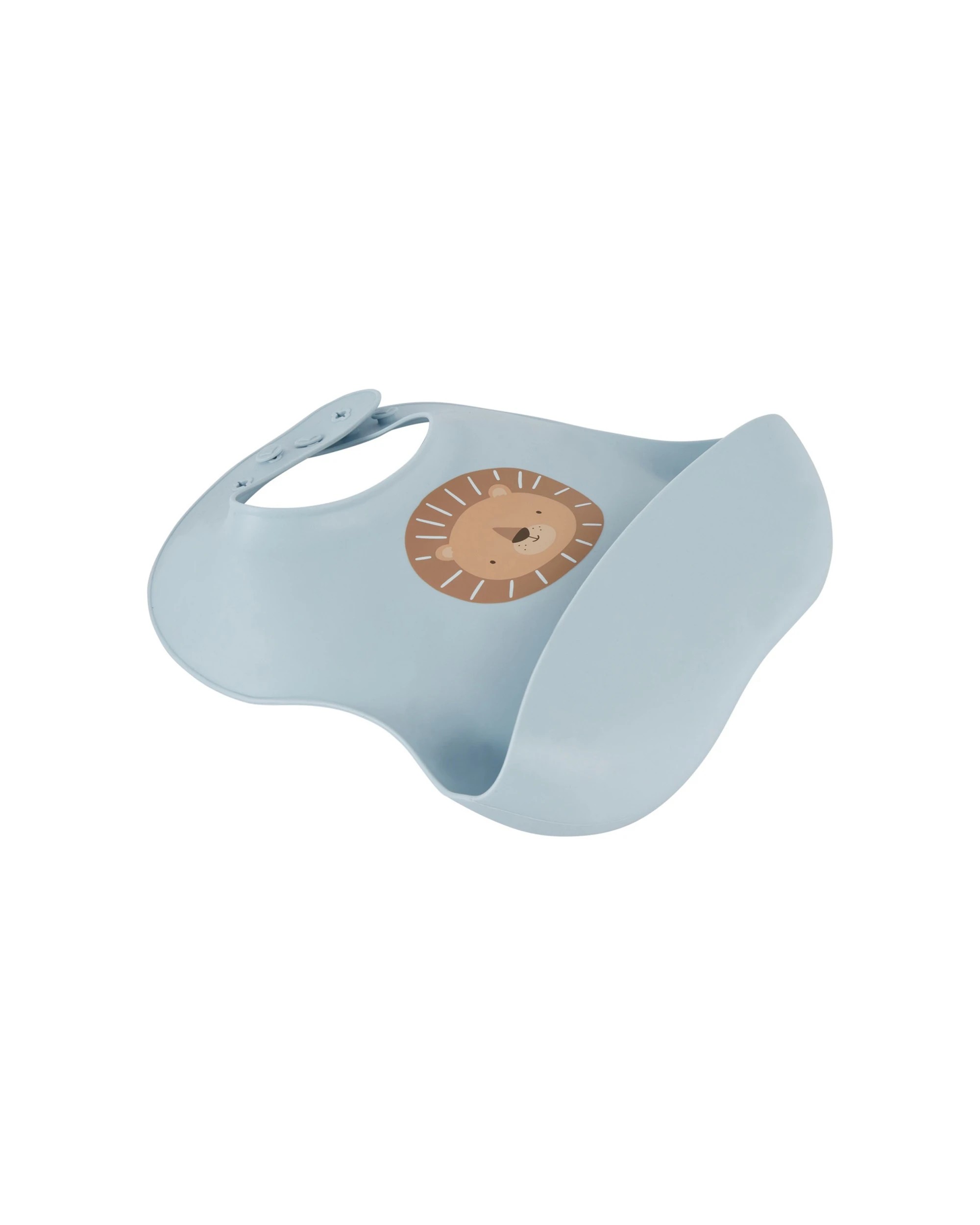3 Splosh Baby Lion Silicone Feeding Bib Adjustable 0 Years Plus Catch Pocket - Blue, 3 of 3